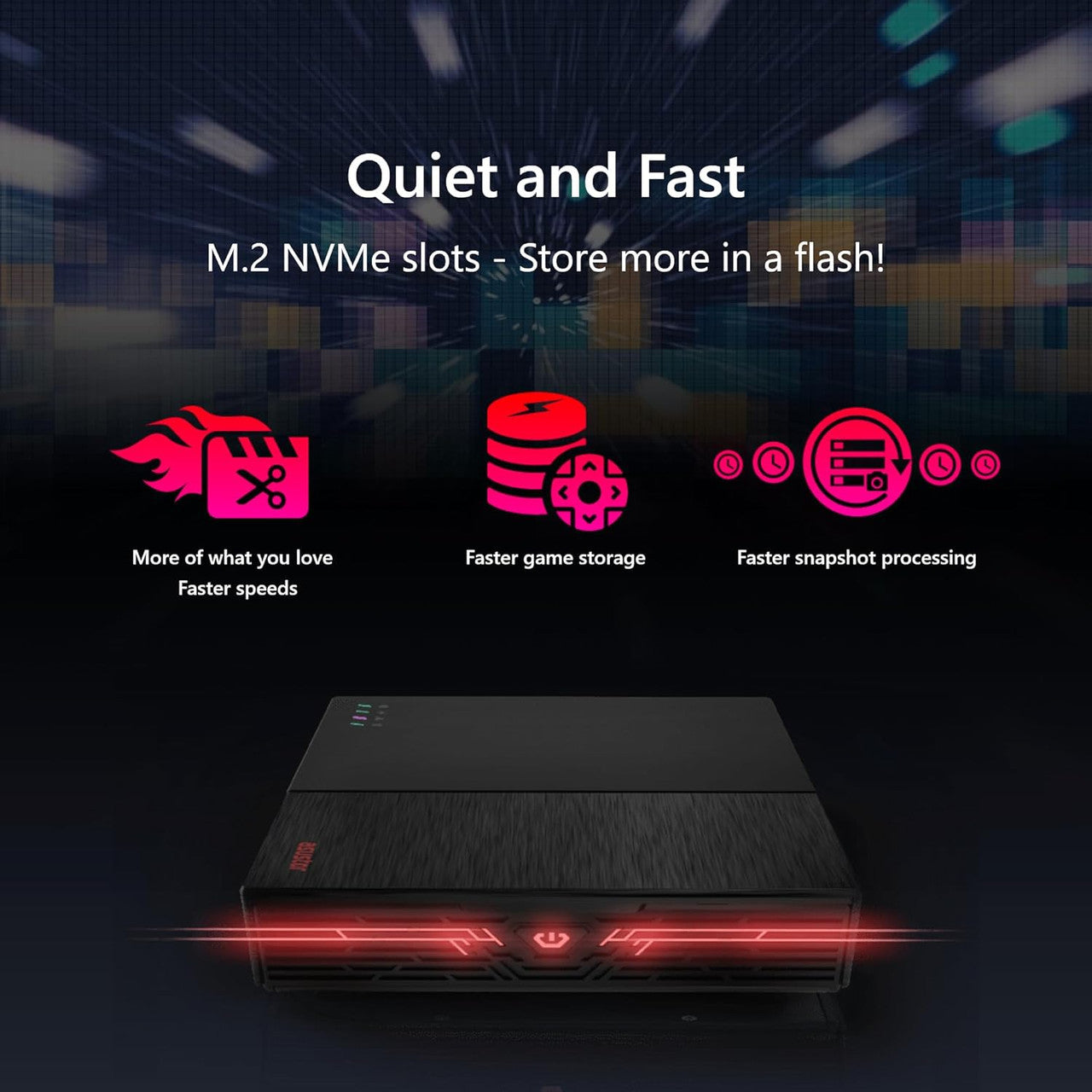 Asustor Flashstor 12 Pro Gen 2 FS6812X - 12 Bay All-SDD NAS Storage, Quad-Core 2.3GHz CPU, Dual USB 4 Ports, Dual 10GbE Port, 16GB ECC RAM DDR5,Network Attached Storage with 12 x 2TB NVMe SSD