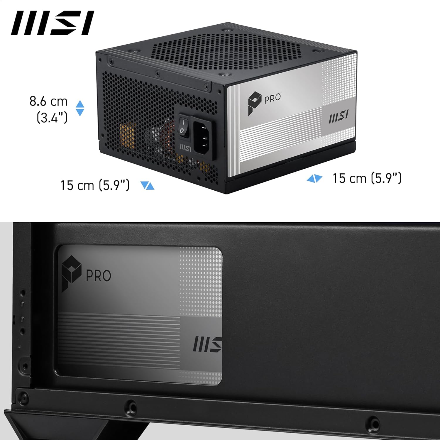 MSI 1000W Fully Modular Power Supply | 80 PLUS Platinum | ATX 3.1 | PCIe 5.1 | PRO A1000PL PCIE5