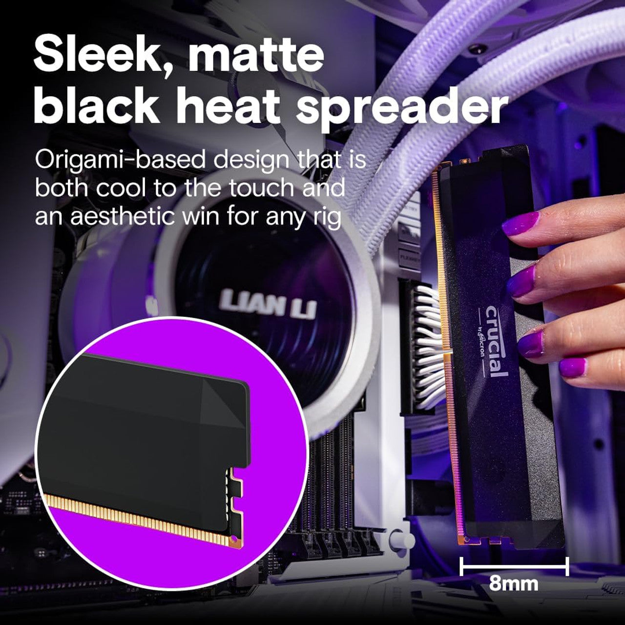 Crucial Pro DDR5 RAM 64GB Kit (2x32GB) 6400MHz CL40, Overclocking Desktop Gaming Memory (Black) CP2K32G64C40U5B