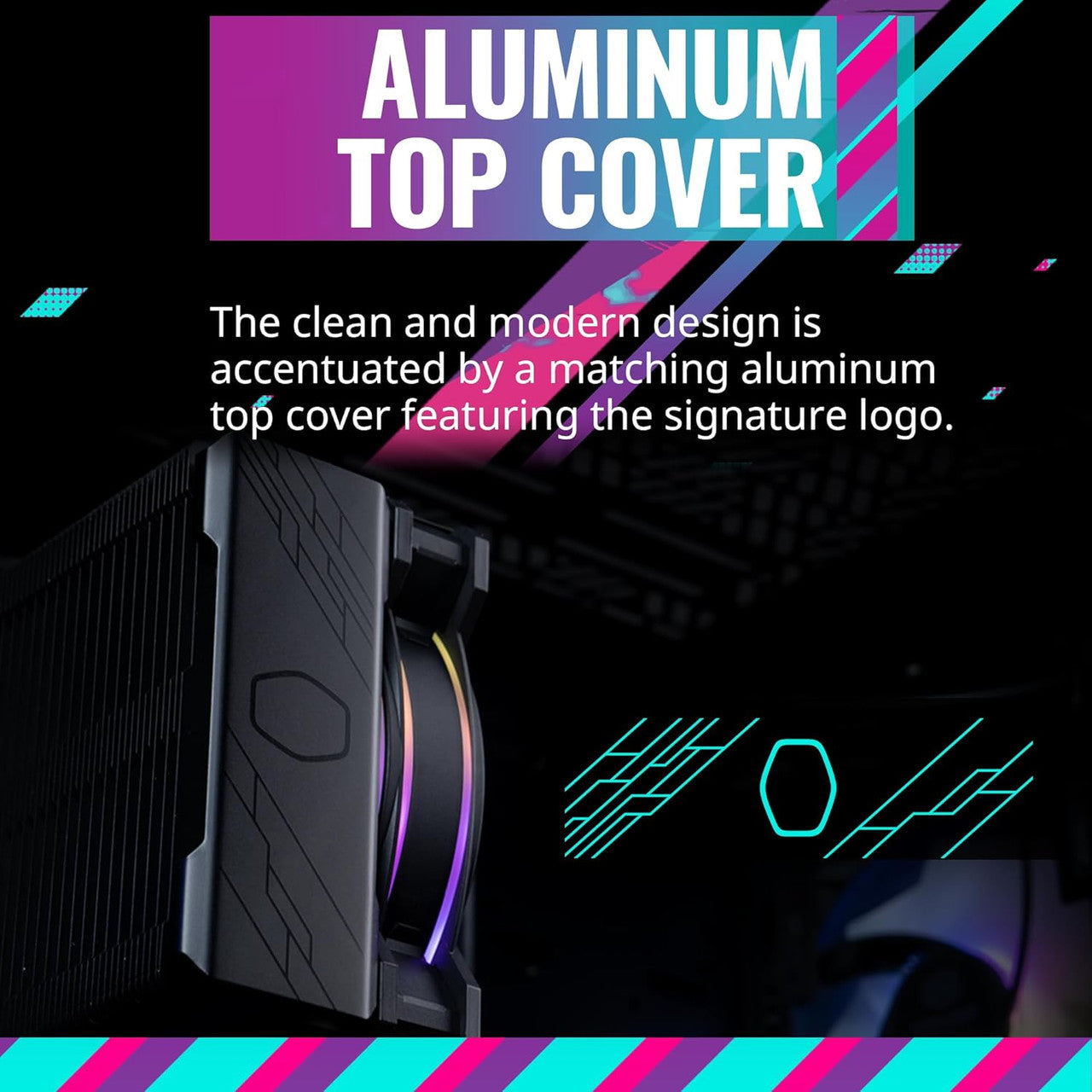 Cooler Master Hyper 212 Halo Black CPU Air Cooler, Dual Loop ARGB, AMD AM5 | AM4, Intel LGA 1851 | 1700 | 1200 RR-S4KK-20PA-R1