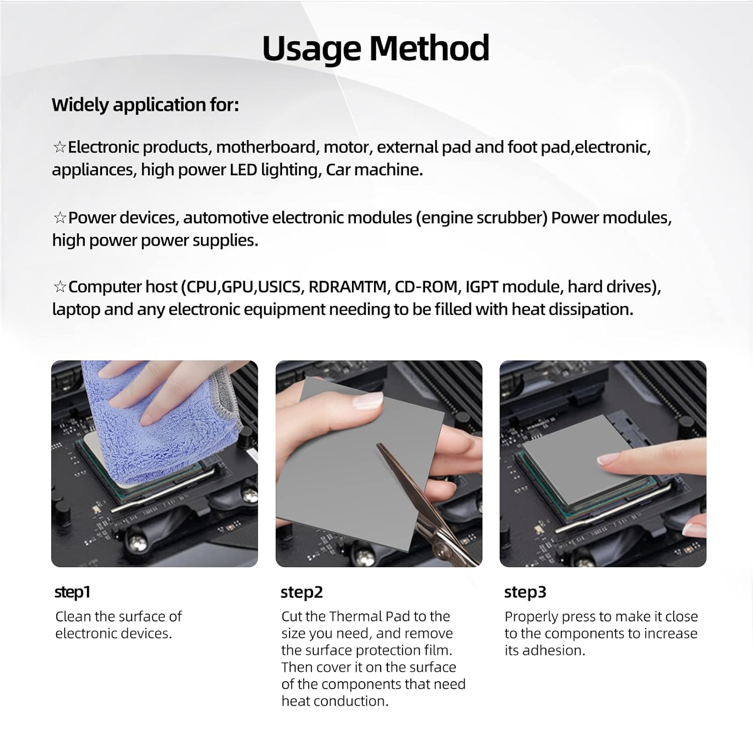Maxtor AP-12 14.8W/mK Thermal Pad | Silicone Cooling Pad | Non-Conductive | 120x120x(0.5/1.0/1.5/2.0/2.5/3.0)mm