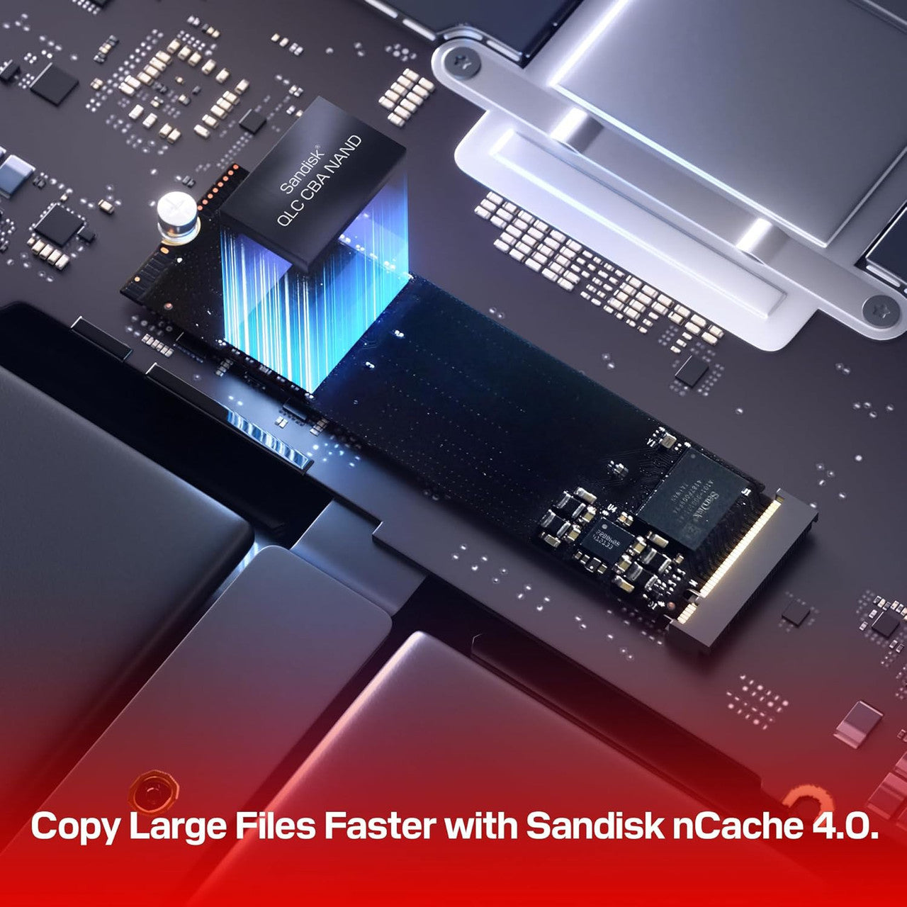 NVMe technology improves data transfer efficiency compared to traditional SATA SSDs.