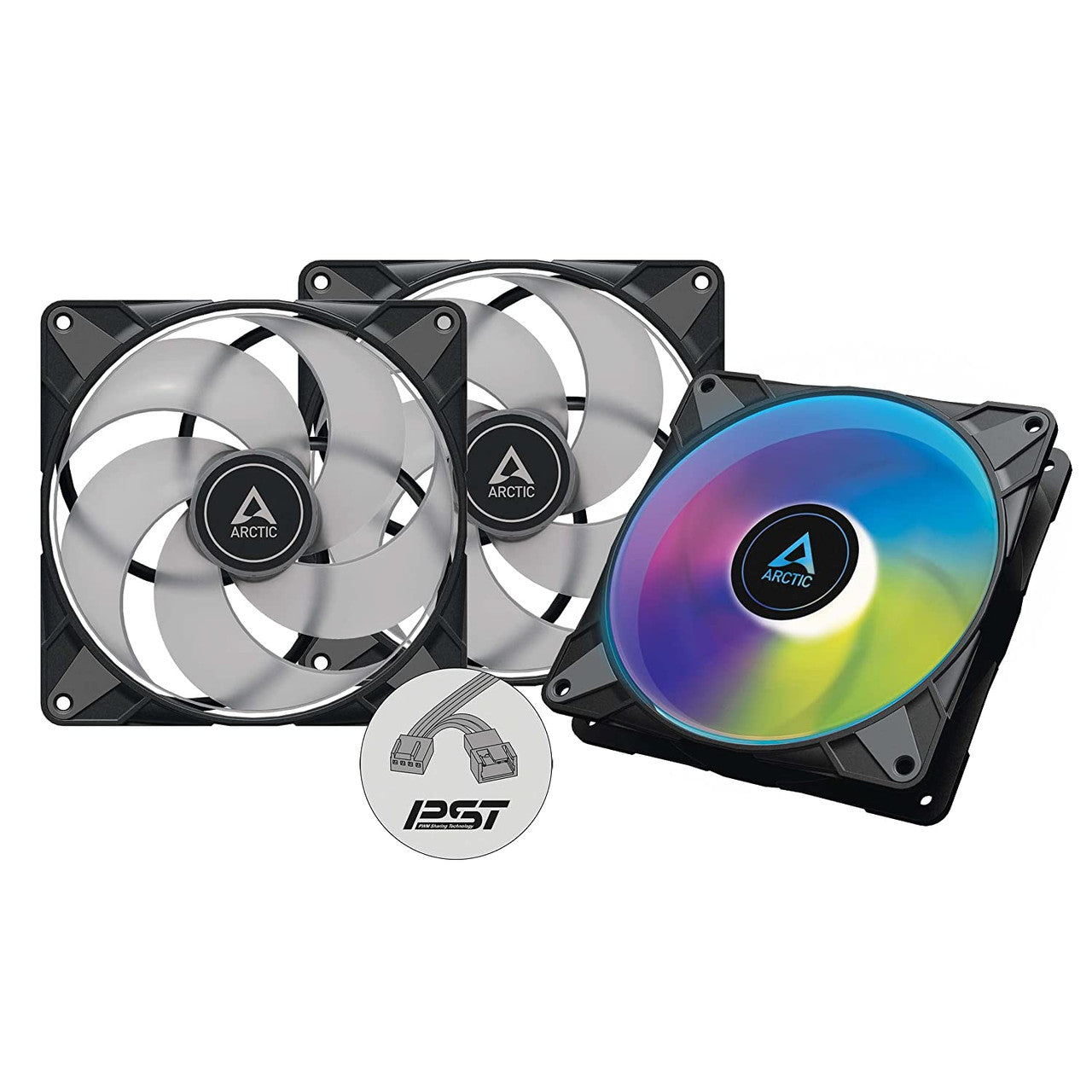 Arctic P14 PWM PST A-RGB 140 mm | 1900 rpm | 4-Pin Case Fan with Cable Splitter | 3-Pieces (Black) - ACFAN00257A