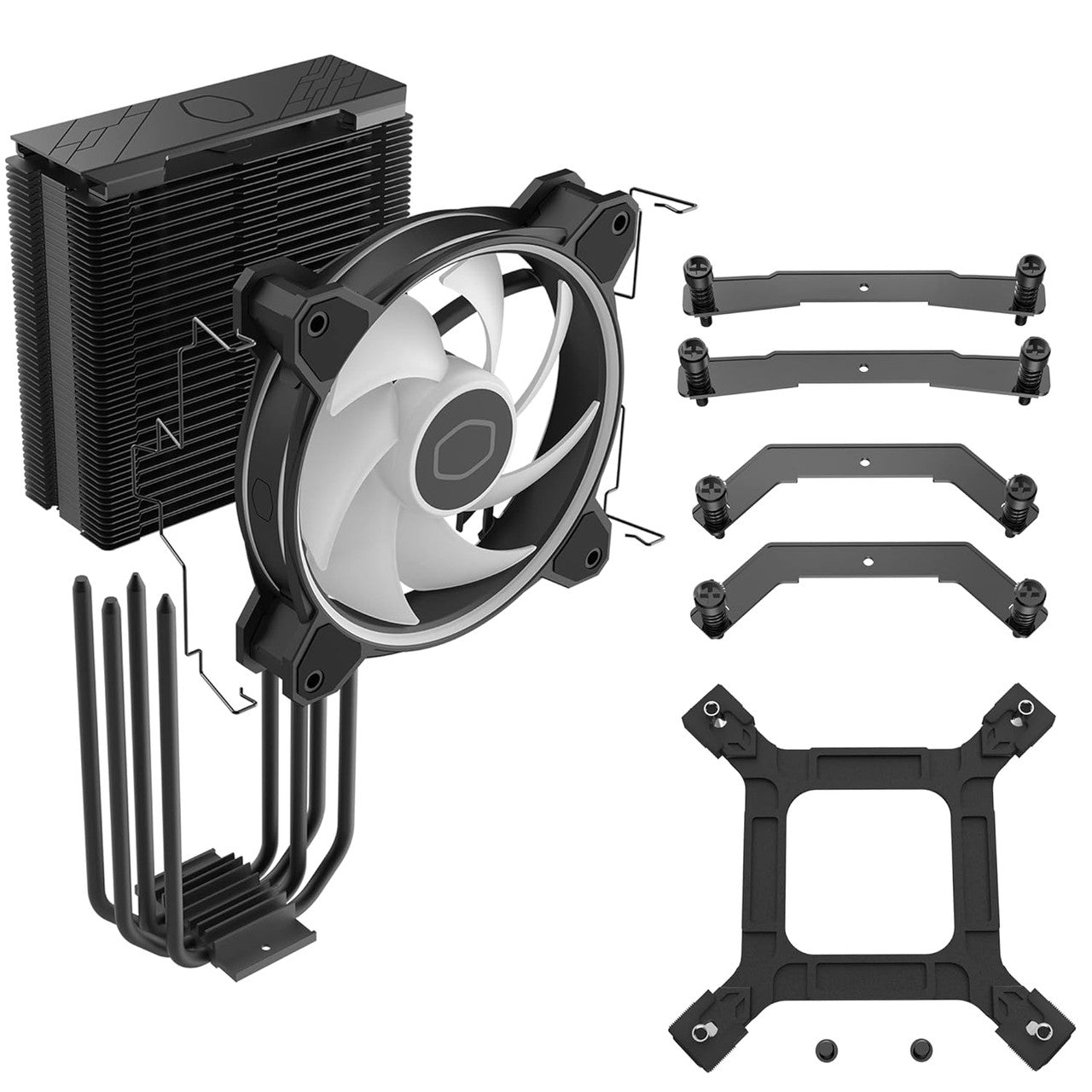 Cooler Master Hyper 212 Halo Black CPU Air Cooler, Dual Loop ARGB, AMD AM5 | AM4, Intel LGA 1851 | 1700 | 1200 RR-S4KK-20PA-R1