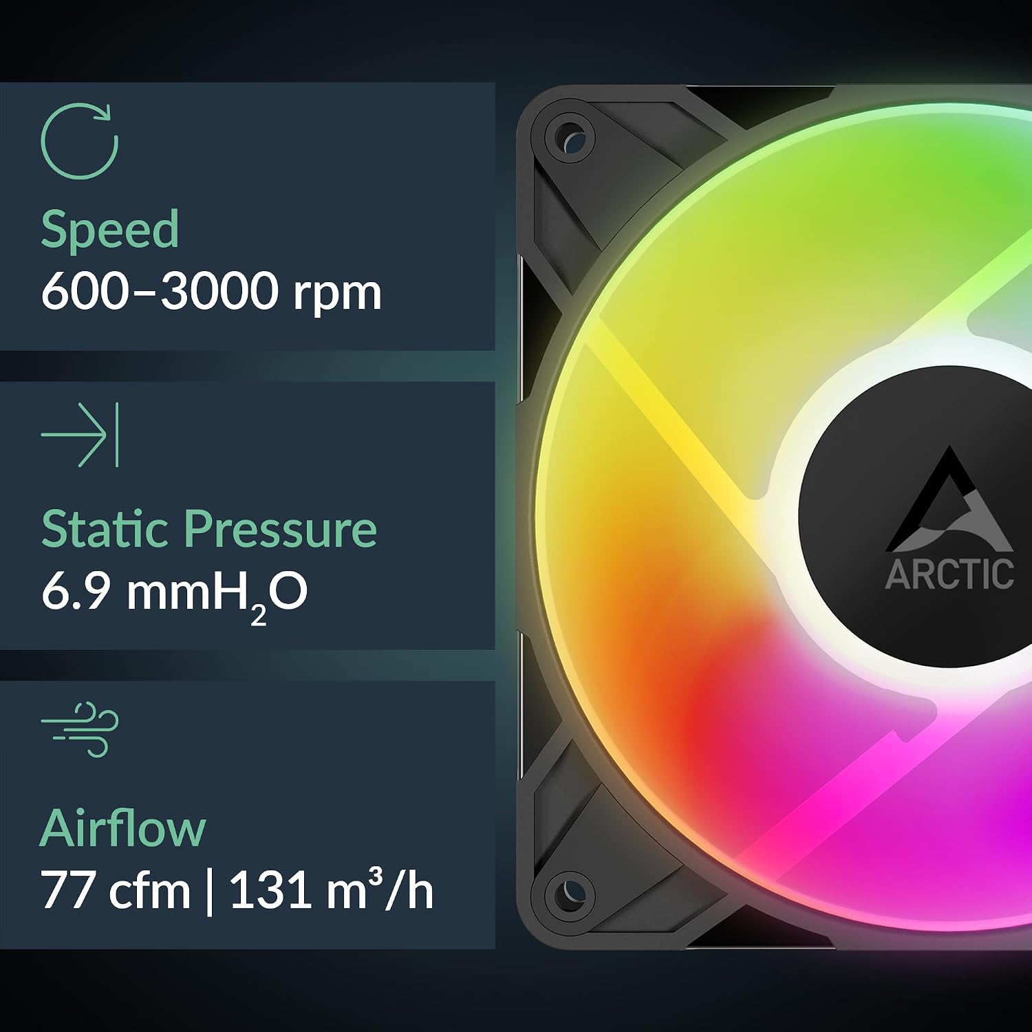 ARCTIC Freezer 36-S A-RGB Tower CPU Cooler | Multi Compatible | Black/White