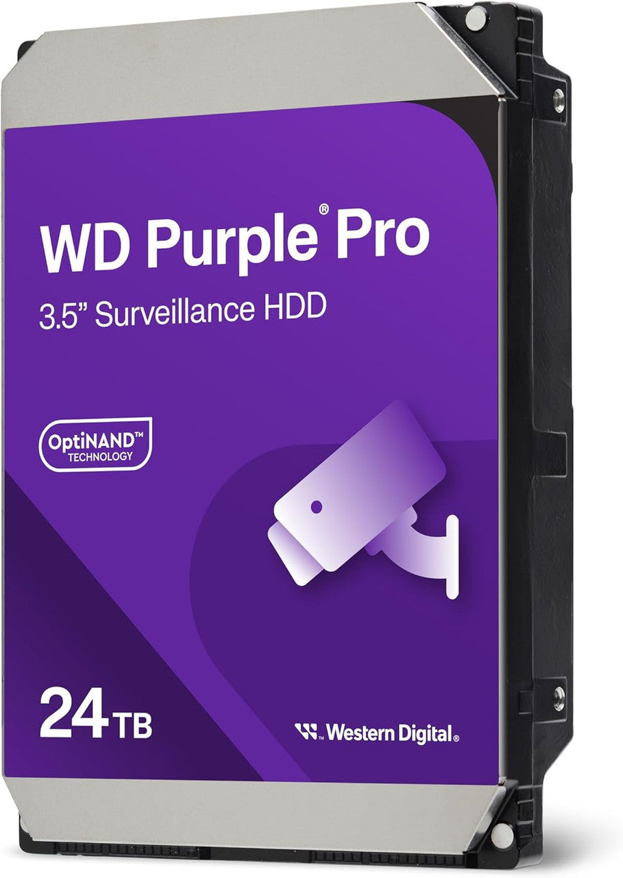 WD 24TB WD Purple Pro Surveillance Internal Hard Drive HDD - SATA 6 Gb/s, 512 MB Cache, 3.5" WD241PURP