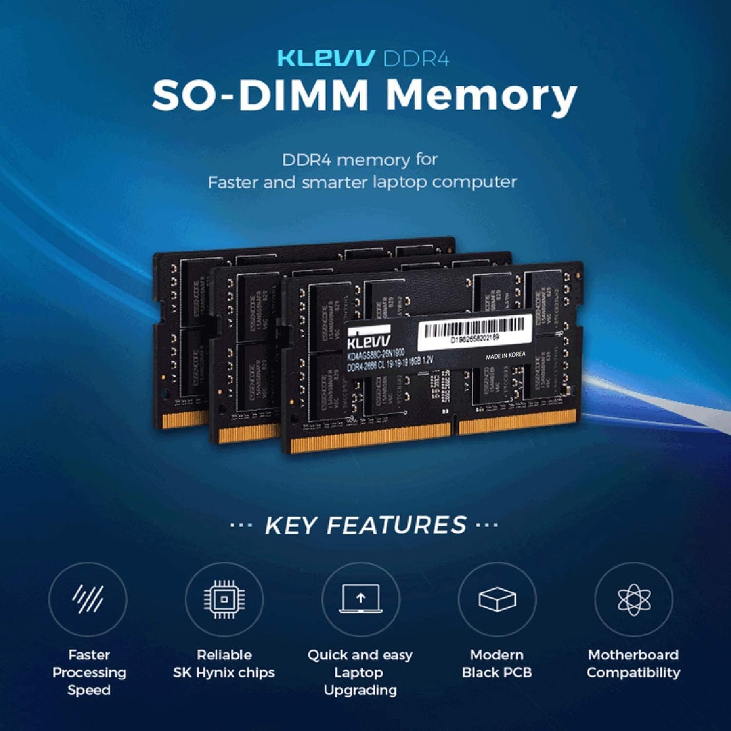 KLEVV DDR4 8GB SODIMM Laptop Ram Memory - KD48GS880-32N220A – AAAWave
