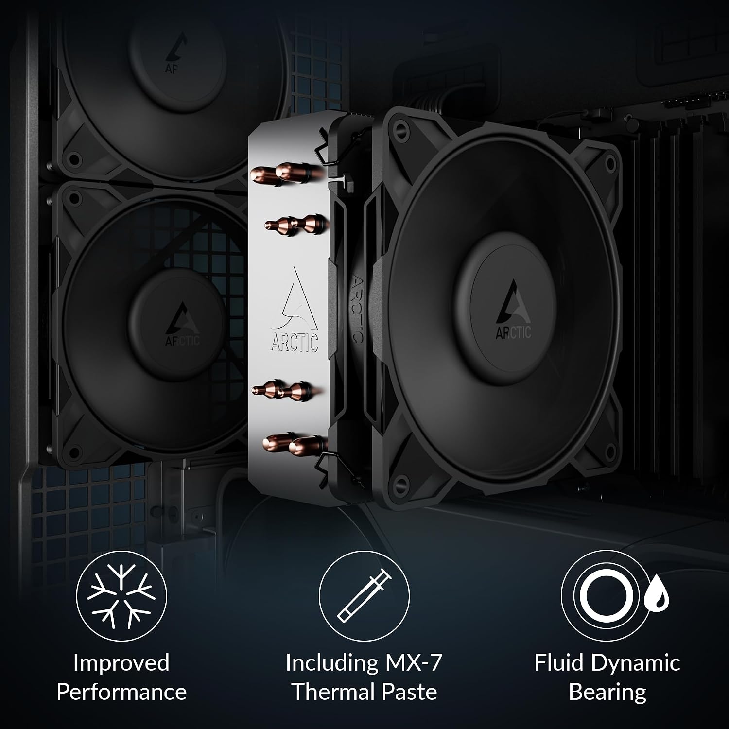 ARCTIC Freezer 36-S Tower CPU Cooler | Multi Compatible | Black-Gray/Black-Black