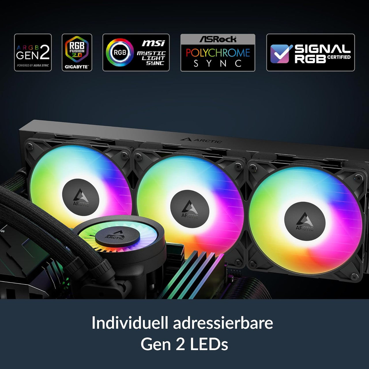 Arctic Liquid Freezer III Pro 420 A-RGB AIO CPU Fans 3 x 140mm Water Cooling AM5/AM4, Intel LGA1851/1770 (Black) ACFRE00185A