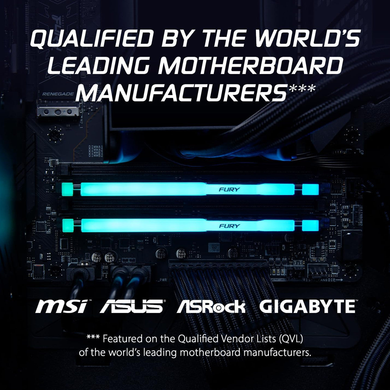 The module features vibrant RGB lighting customizable through major motherboard RGB software.