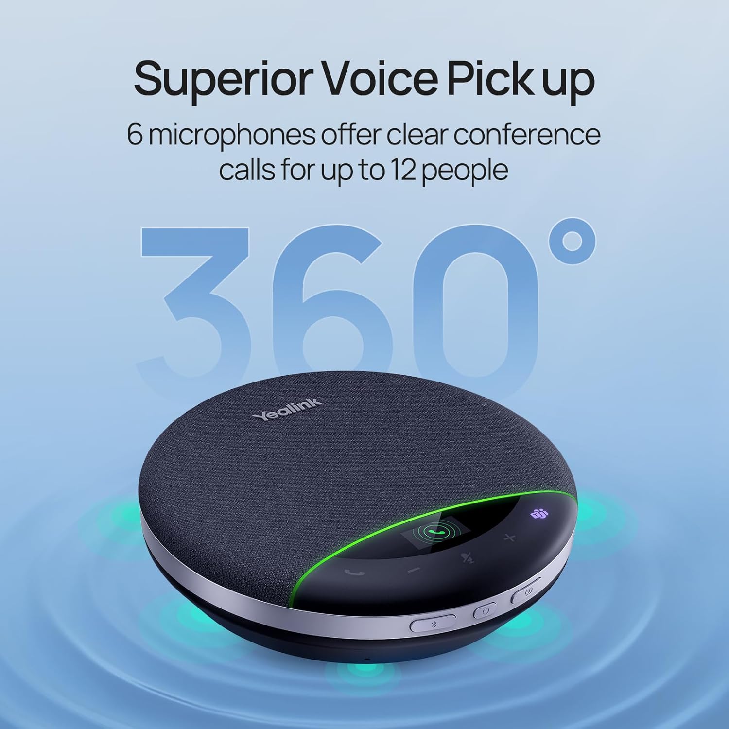 Yealink SP96 USB Speakerphone | USB-C/A Connectivity | HD Audio | Plug-and-Play | 1308171