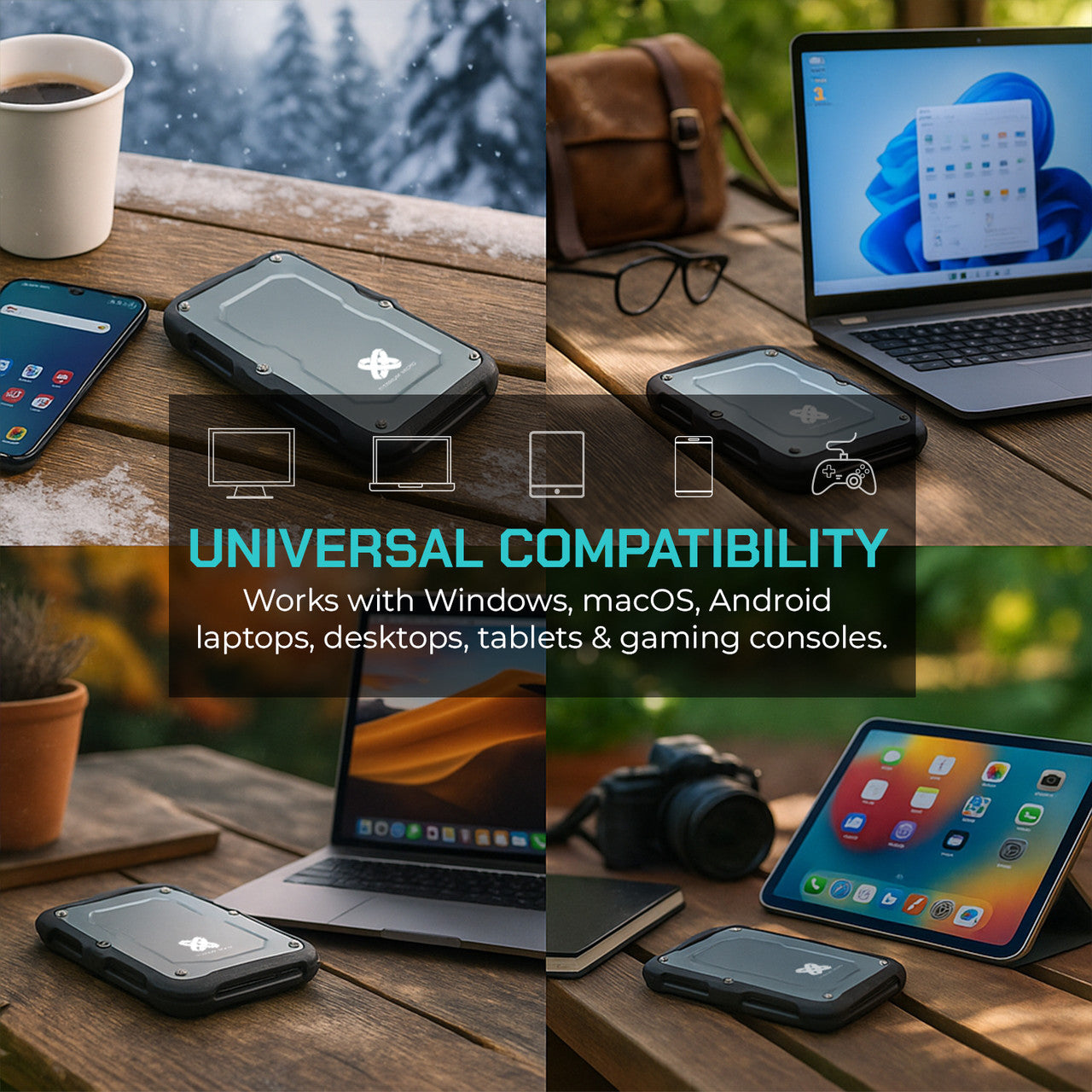 Titanium One Portable External SSD 1TB USB 3.2 Gen 2 IP66 Water/Dust/Shock Proof for PC Laptop Mac Android Game Console TTOSSD1TB