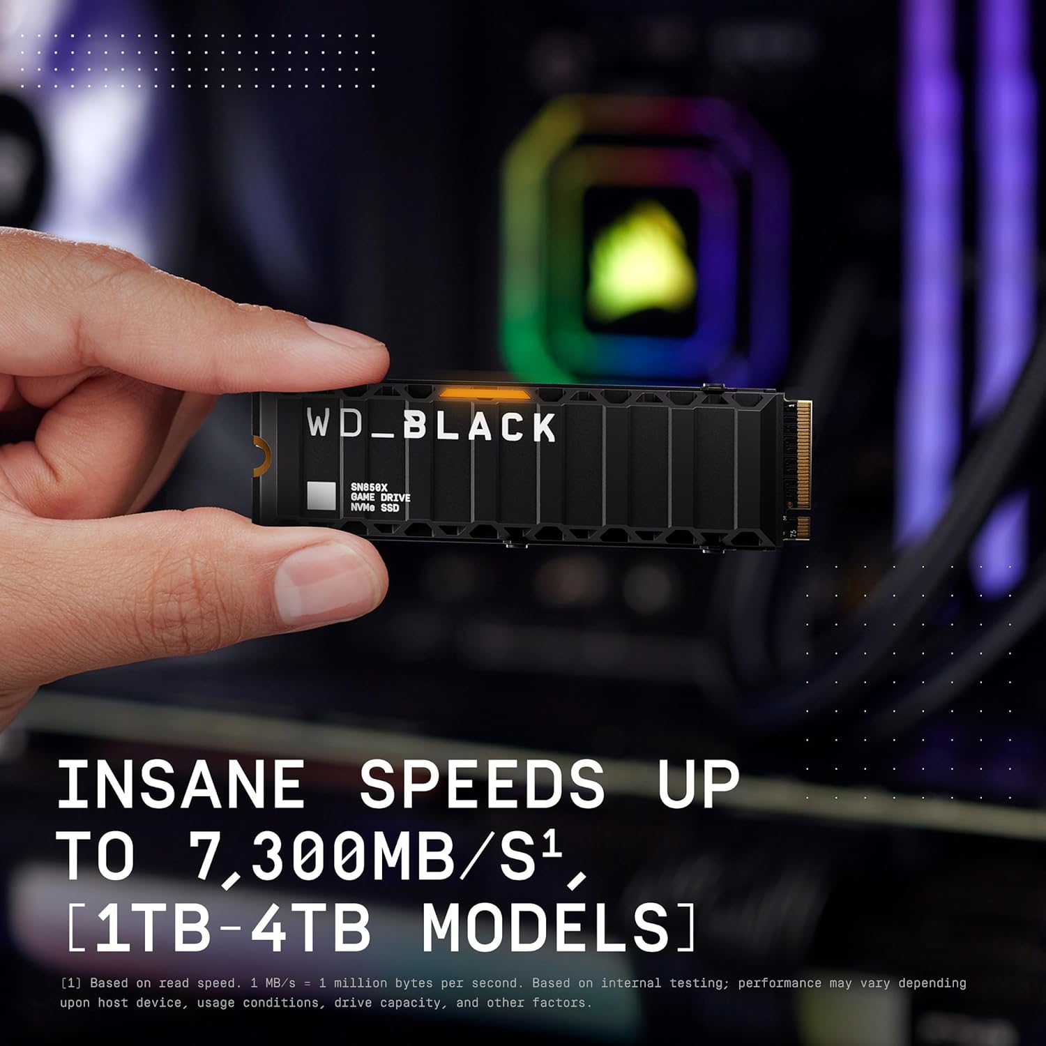 WD BLACK 1TB SN850X Internal Gaming Solid State Drive with Heatsink - WDS100T2XHE