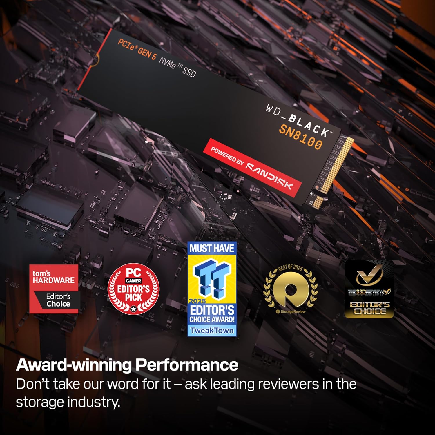 WD BLACK SN8100 M.2 NVMe Internal Solid State Drive - 1TB - WDS100T1X0M