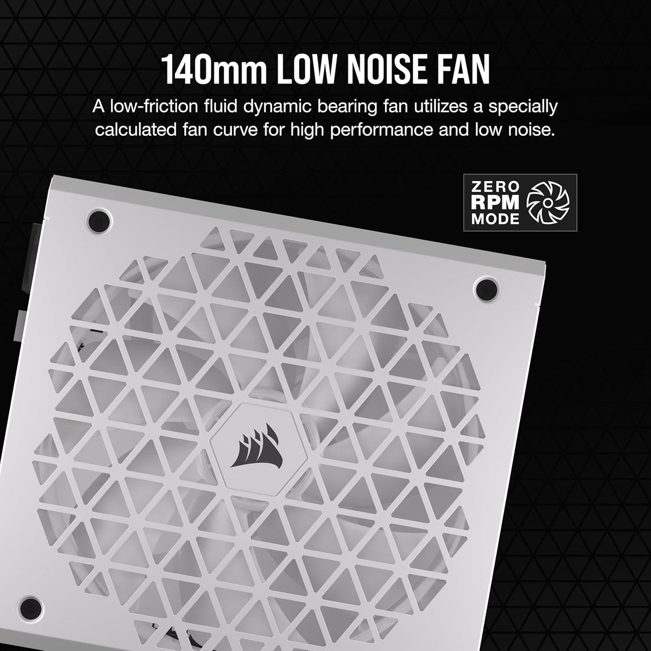 Corsair M850x Shift Fully Modular ATX Power Supply, 80 Plus Gold, Zero RPM - Modular Side Interface (White) CP-9020274-NA