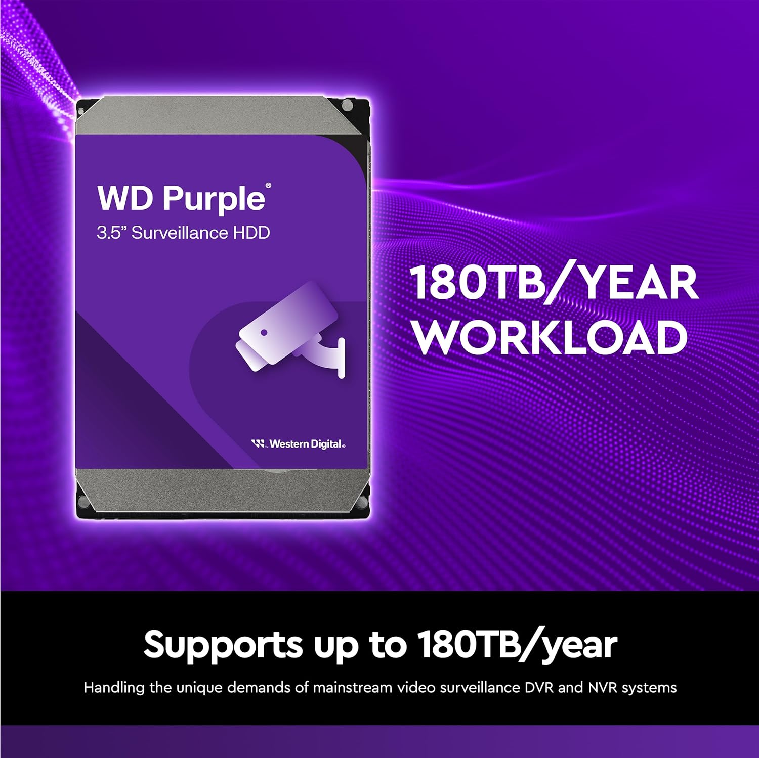 WD Purple Surveillance Hard Drive - 4TB - WD44PURZ