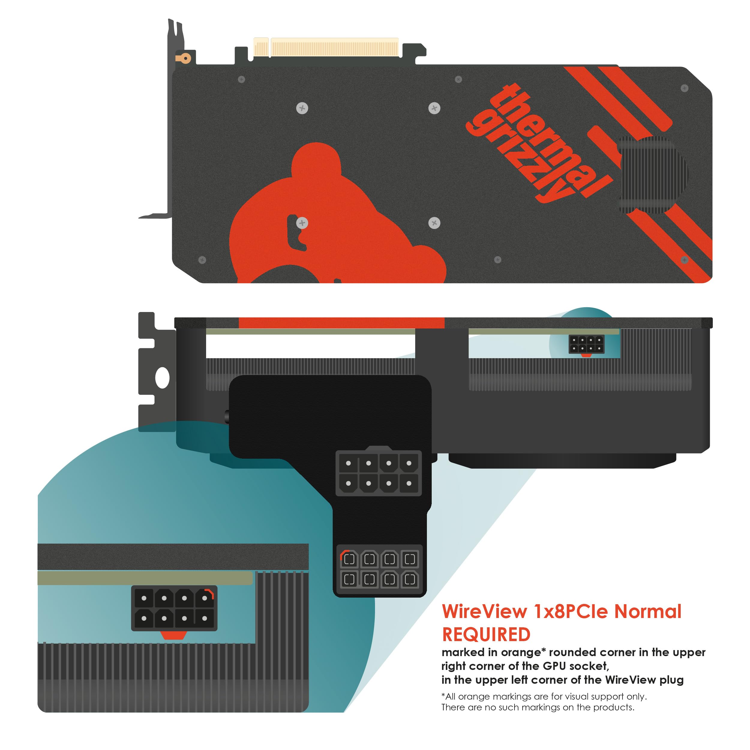 Thermal Grizzly WireView GPU 2x8Pin PCIe Reversed TG-WV-P28R