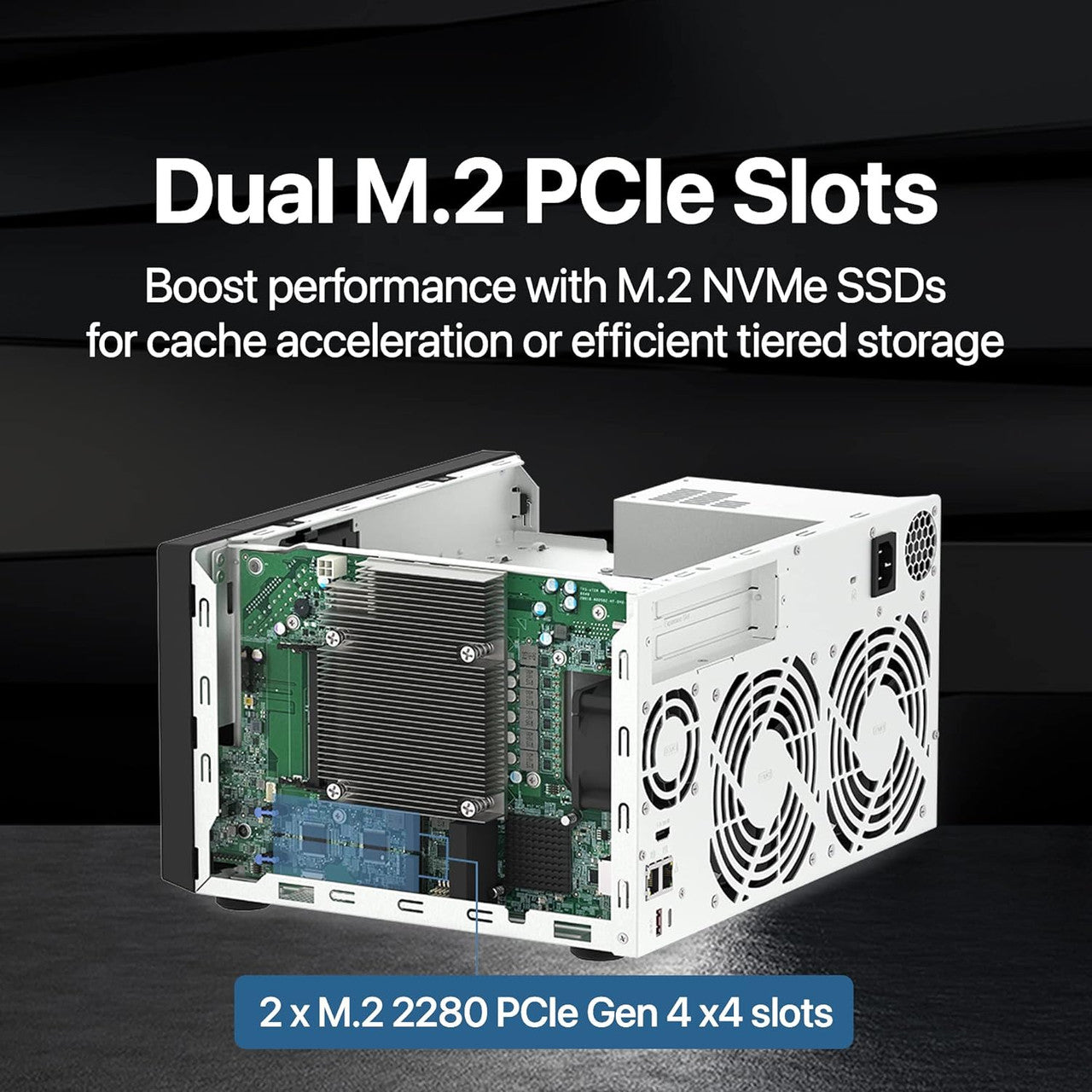 QNAP Ultra-High Speed 8 Bay NAS. Intel Core i7 12C (8 P+ 4 E) /20T processor, 32GB DDR4 RAM, 350W PSU TVS-H874-i7-32G-US