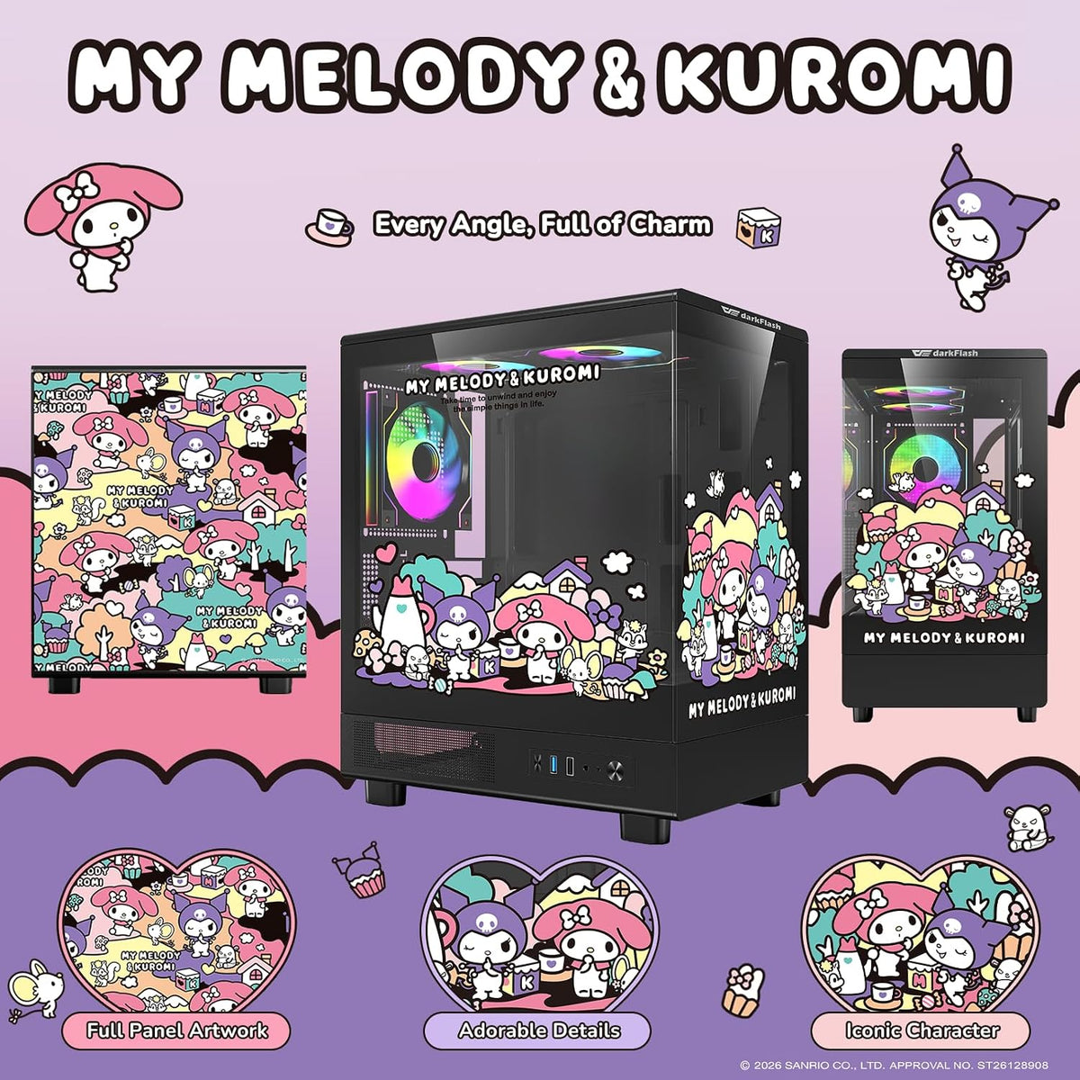darkFlash DB330M Sanrio Edition | Mini M-ATX | Gaming Case