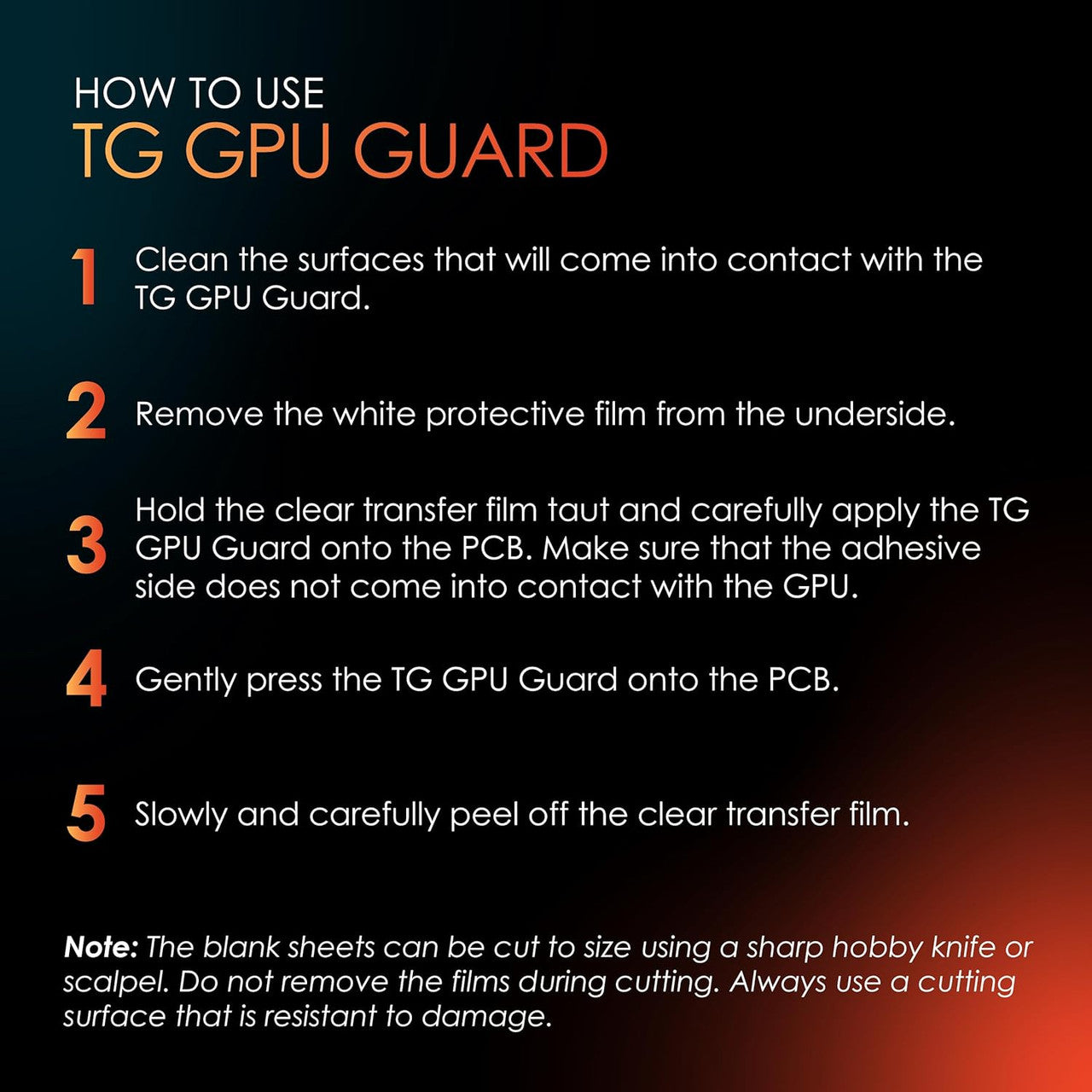 Thermal Grizzly TG GPU Guard Gasket 100x100x0.8 mm Highly Compressible Foam Die Protection TG-GG-100-100-08