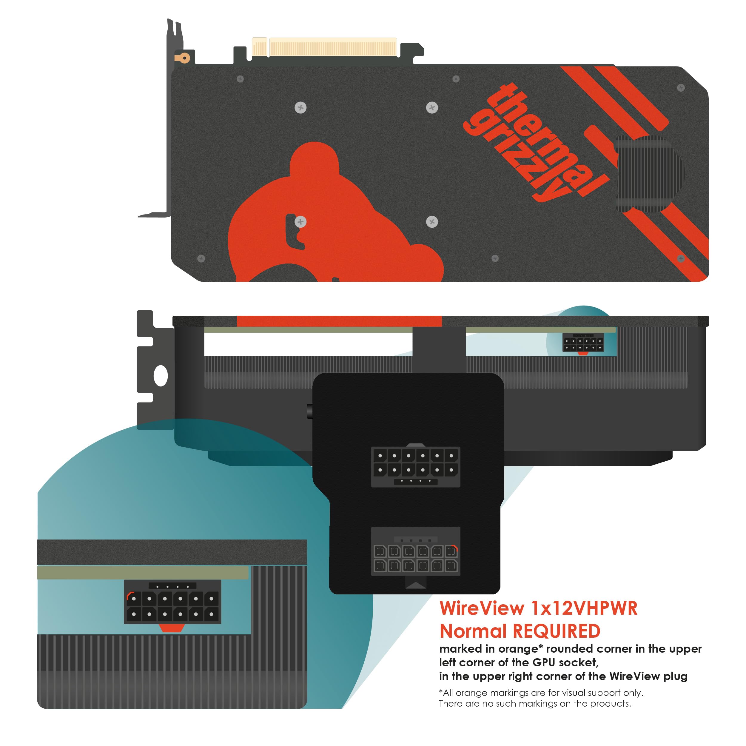 Thermal Grizzly WireView GPU 2x8Pin PCIe Reversed TG-WV-P28R
