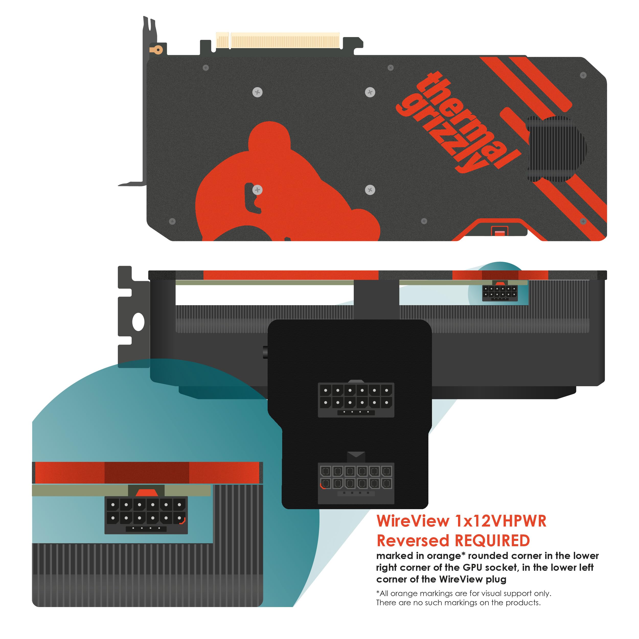 Thermal Grizzly WireView GPU 2x8Pin PCIe Reversed TG-WV-P28R