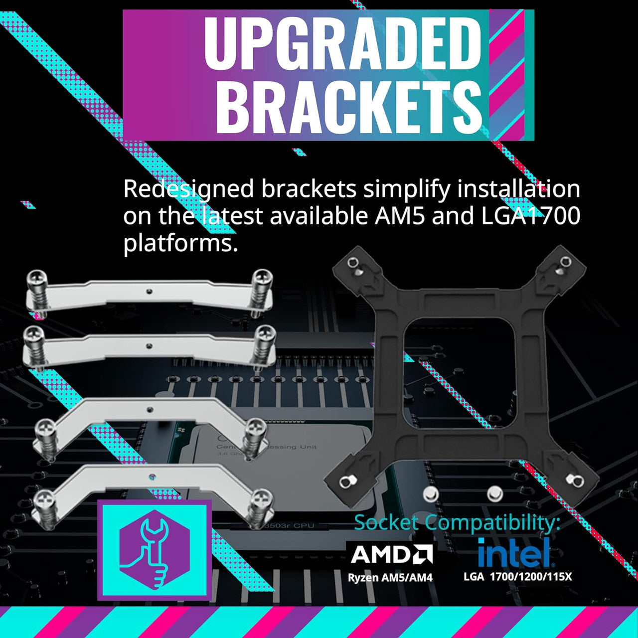 Cooler Master Hyper 212 Spectrum V3 ARGB 120mm 4-Pin PWM 1750RPM Air Cooler - Black (RR-S4NA-17PA-R1)