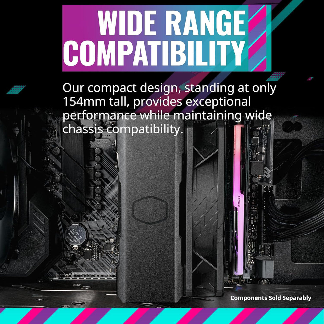 Cooler Master HYPER 212 (A CLASSIC REVITALIZED) 120mm 4-Pin PWM 2500RPM CPU Air Cooler - Black RR-S4KK-25SN-R1