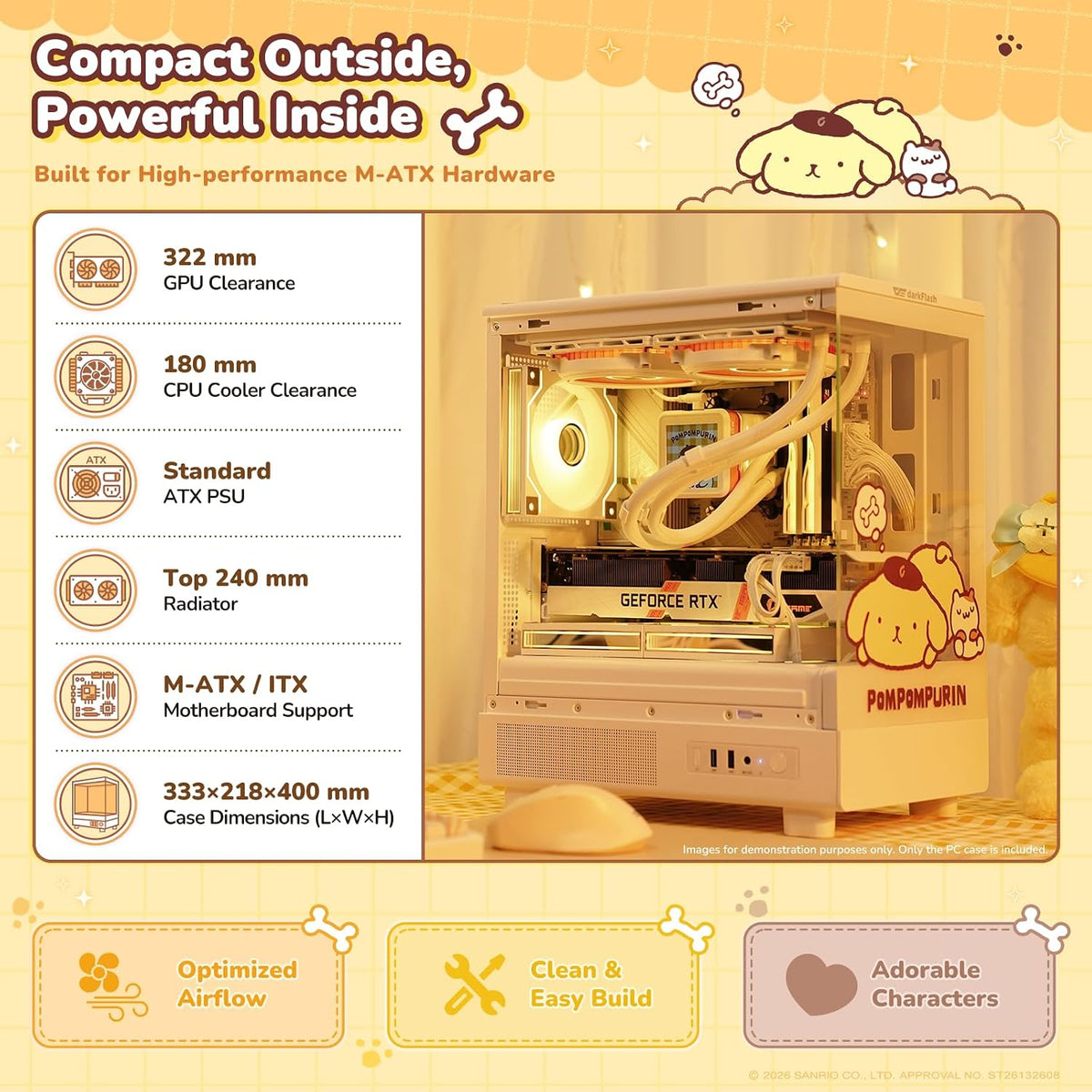 darkFlash DB330M Sanrio Edition | Mini M-ATX | Gaming Case