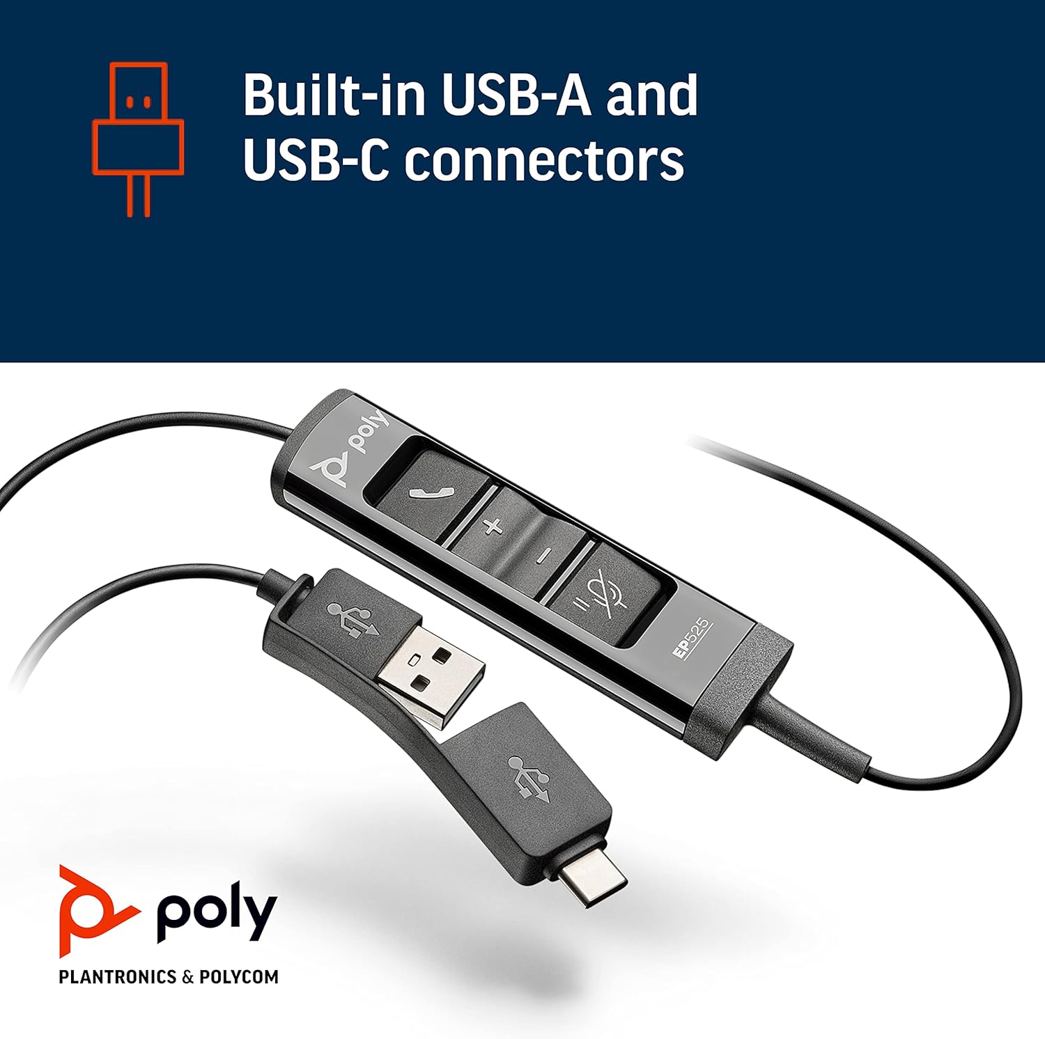 Poly EncorePro 525 USB-A Stereo Headset - 783R3AA