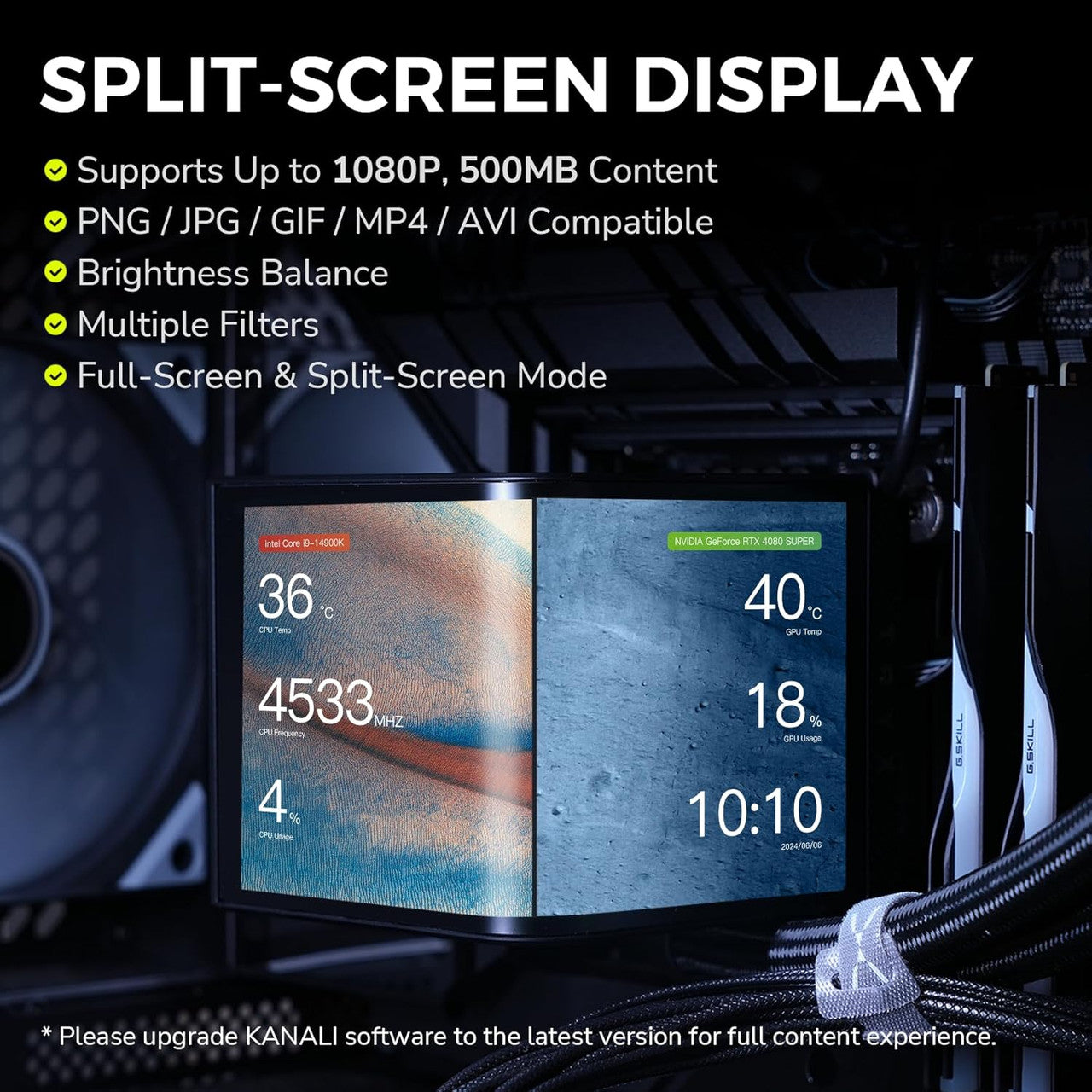 TRYXPANORAMA 360 Black AMOLED Curved Screen 3D AIO Cooler Black