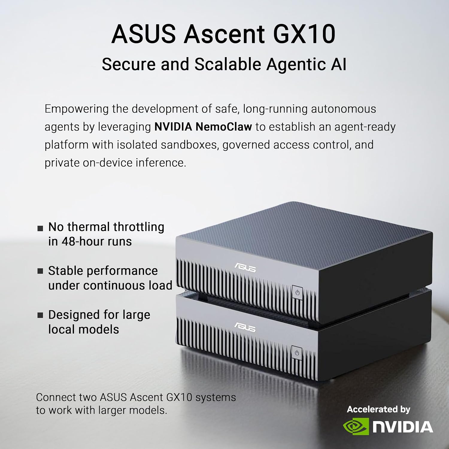 ASUS Ascent GX10 AI Computer | NVIDIA GB10 Blackwell | 128GB | 1TB