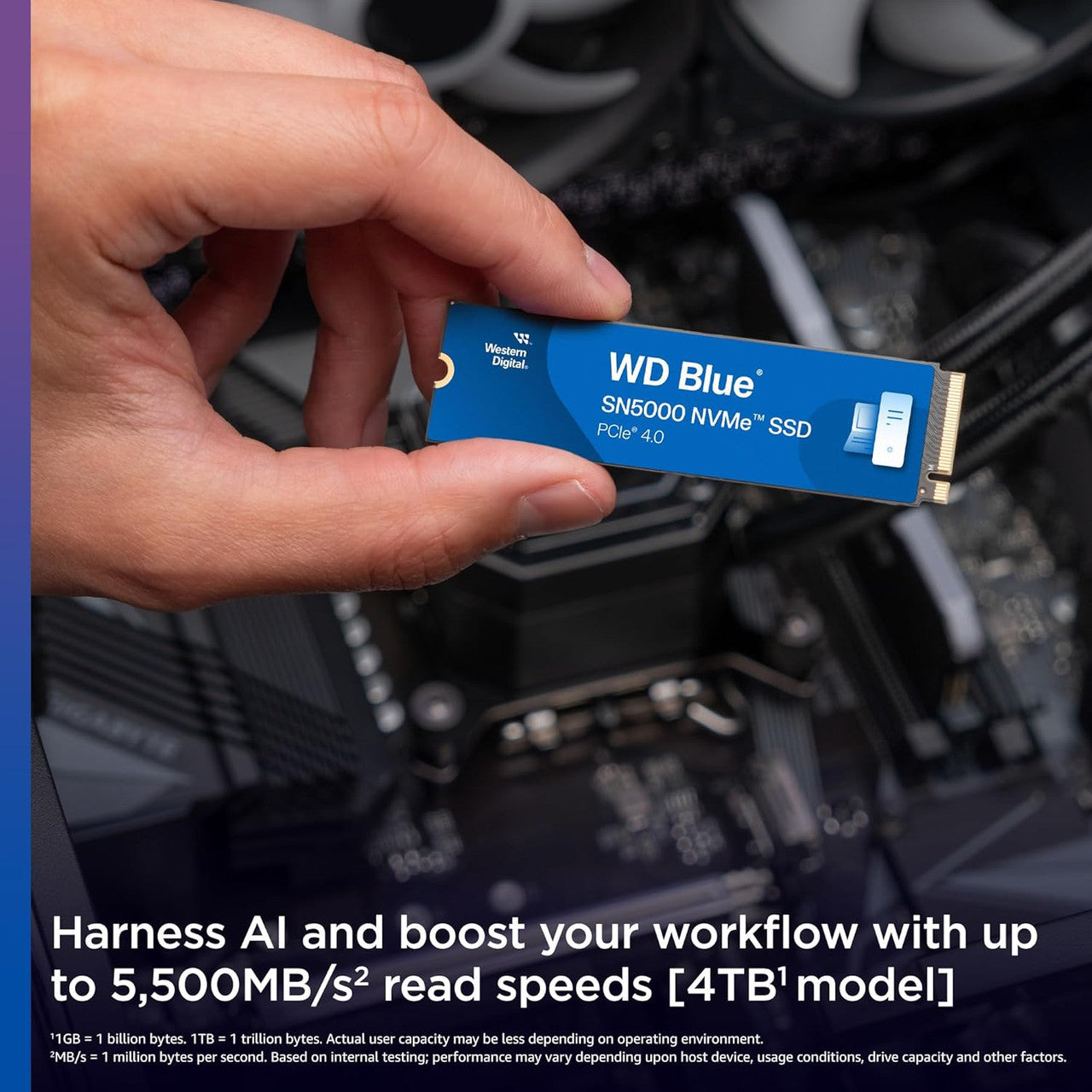WD 4TB Blue SN5000 NVMe Internal Solid State Drive SSD DS400T4B0E