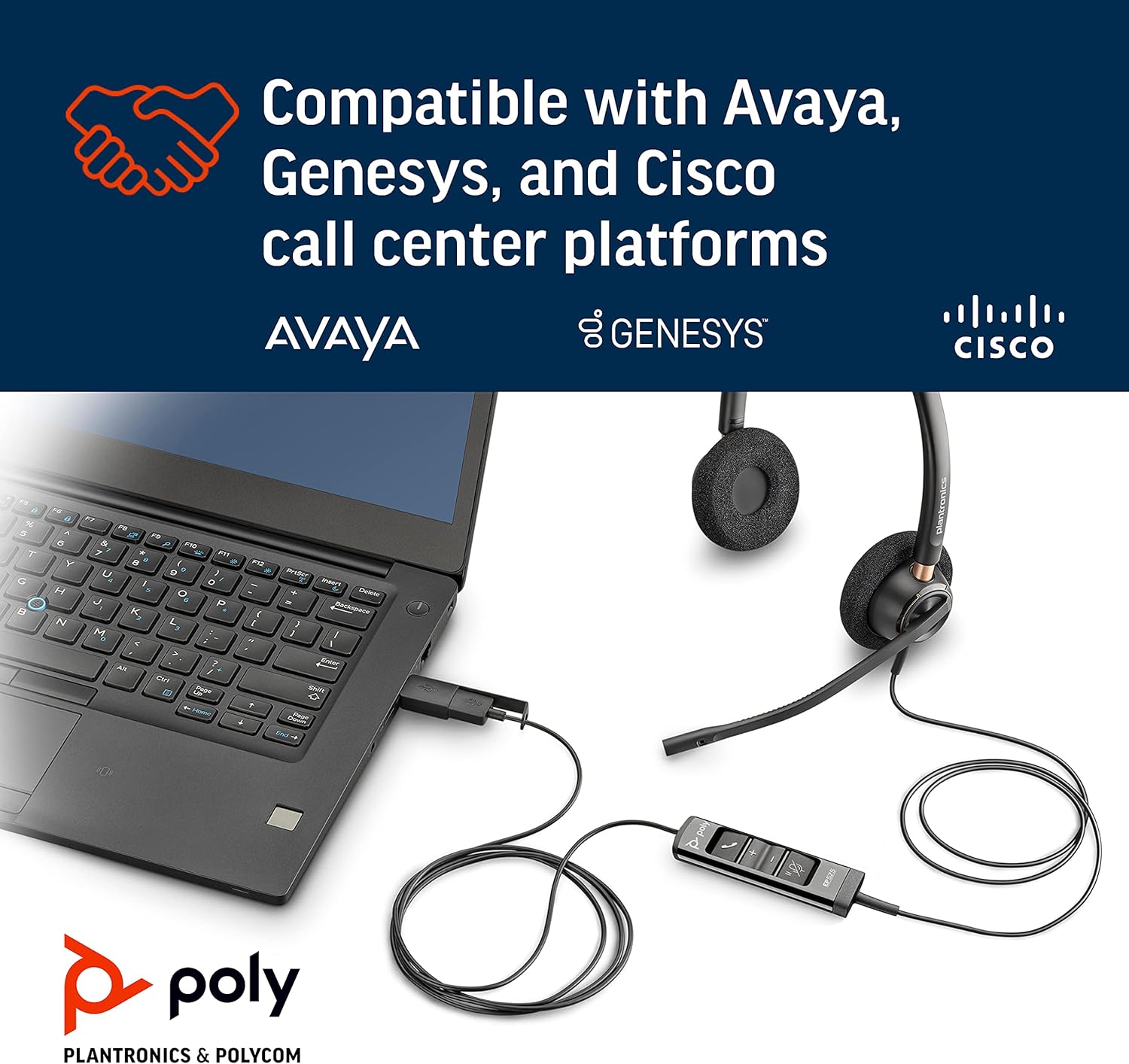 Poly EncorePro 525 USB-A Stereo Headset - 783R3AA