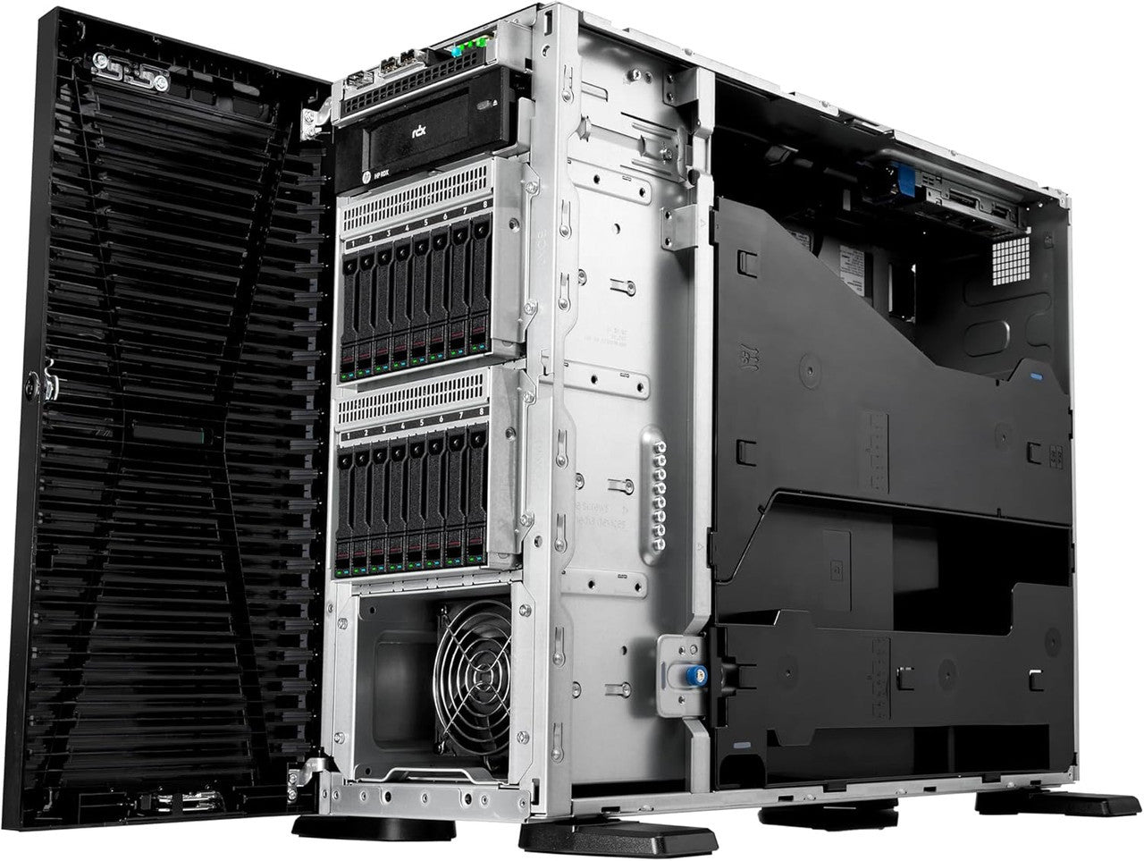 Equipped with 2x480GB SATA SSDs, it ensures fast, dependable storage for mission-critical workloads.