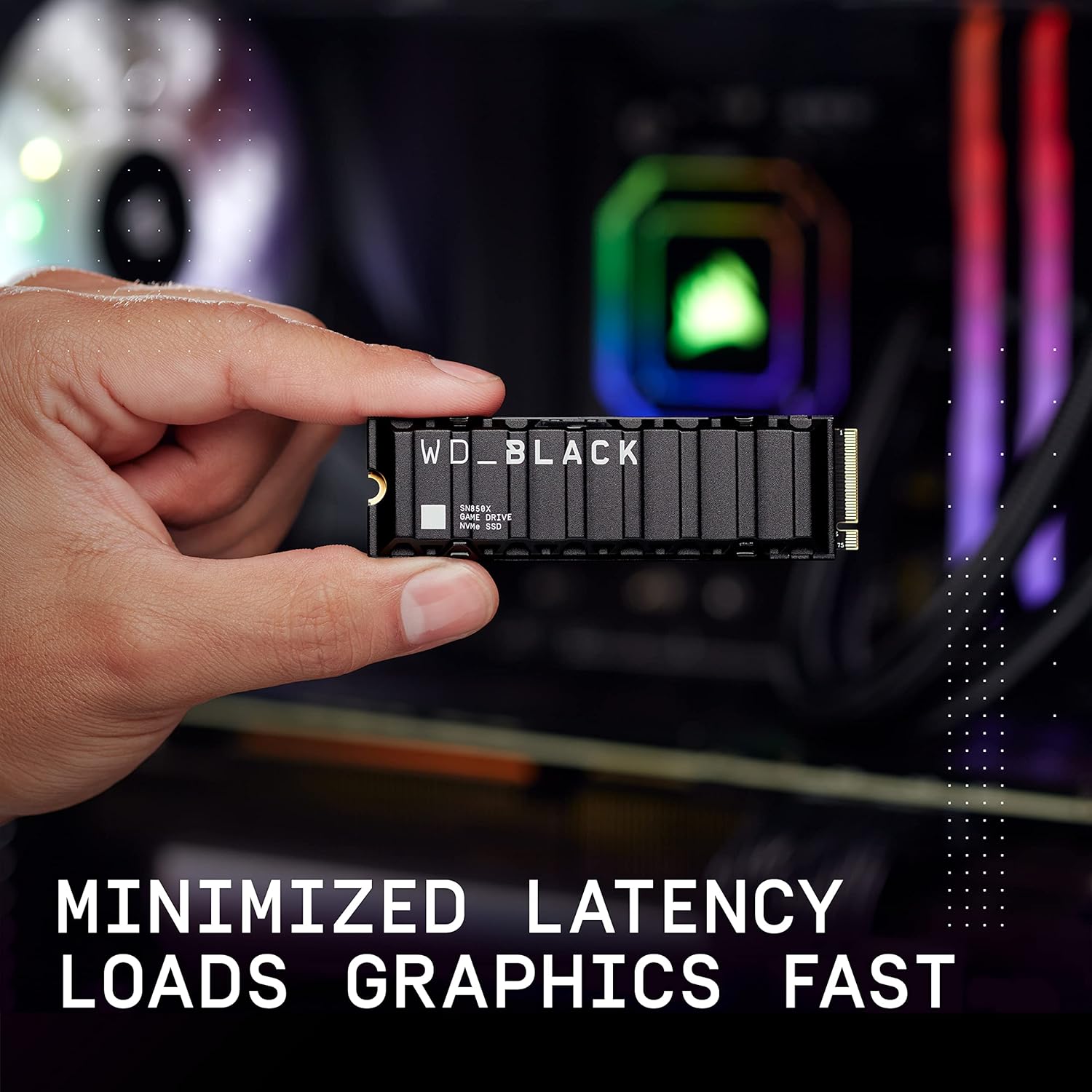 WD BLACK 1TB SN850X Internal Gaming Solid State Drive with Heatsink - WDS100T2XHE