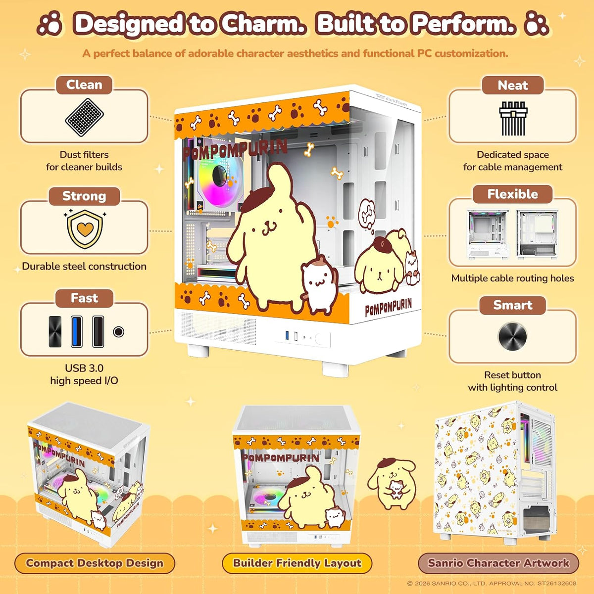 darkFlash DB330M Sanrio Edition | Mini M-ATX | Gaming Case