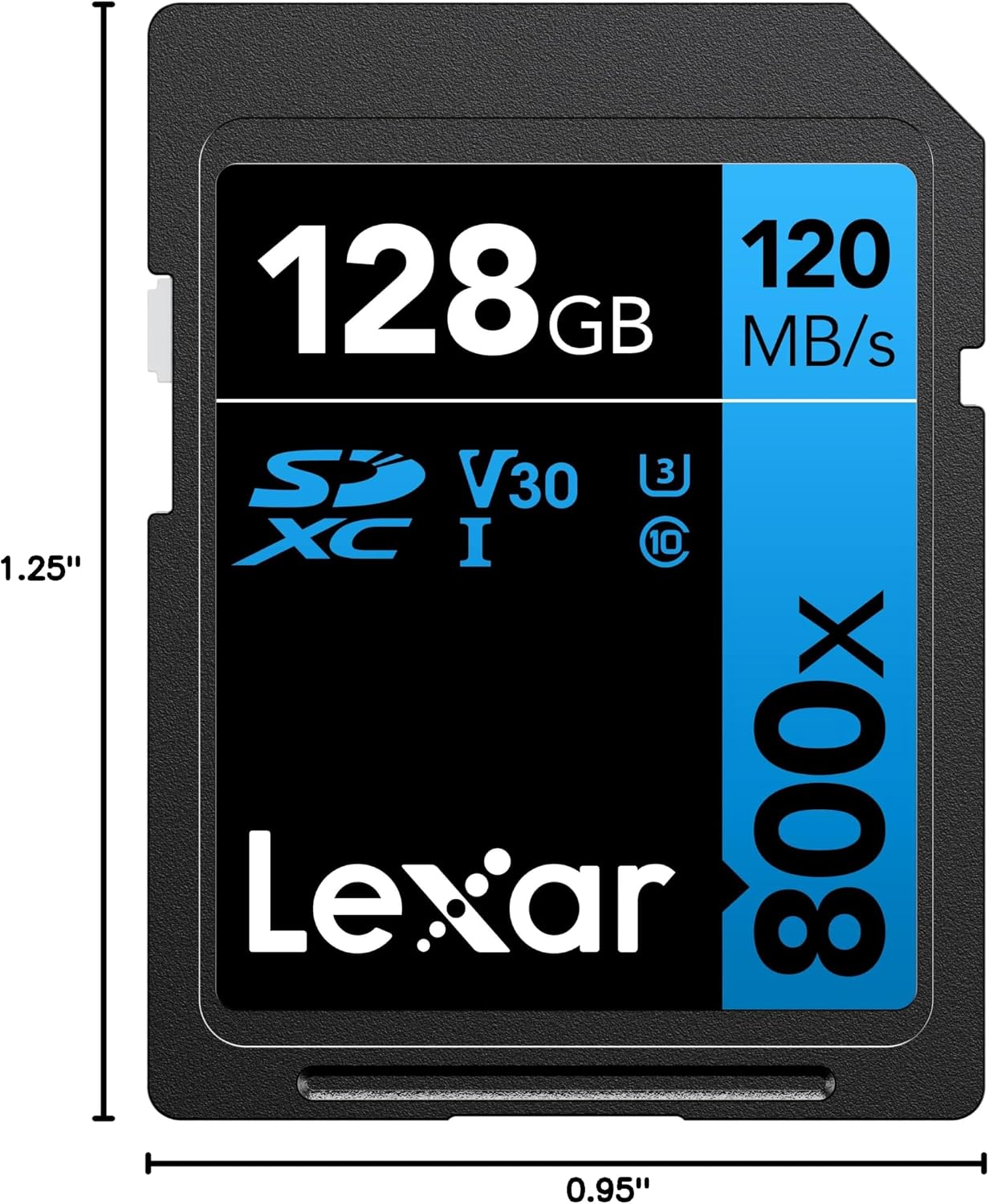 Lexar Professional 800x | 128GB SDXC UHS-I Memory Card | Up to 120MB/s | LSD0800128G-BNNNU