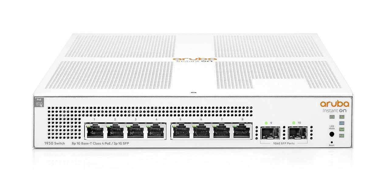HPE Networking Instant On 1930 8-Port PoE Smart Switch (JL681A#ABA) Bundled with (2X) AP22 Wi-Fi 6 Wireless Access Points (R4W01A)