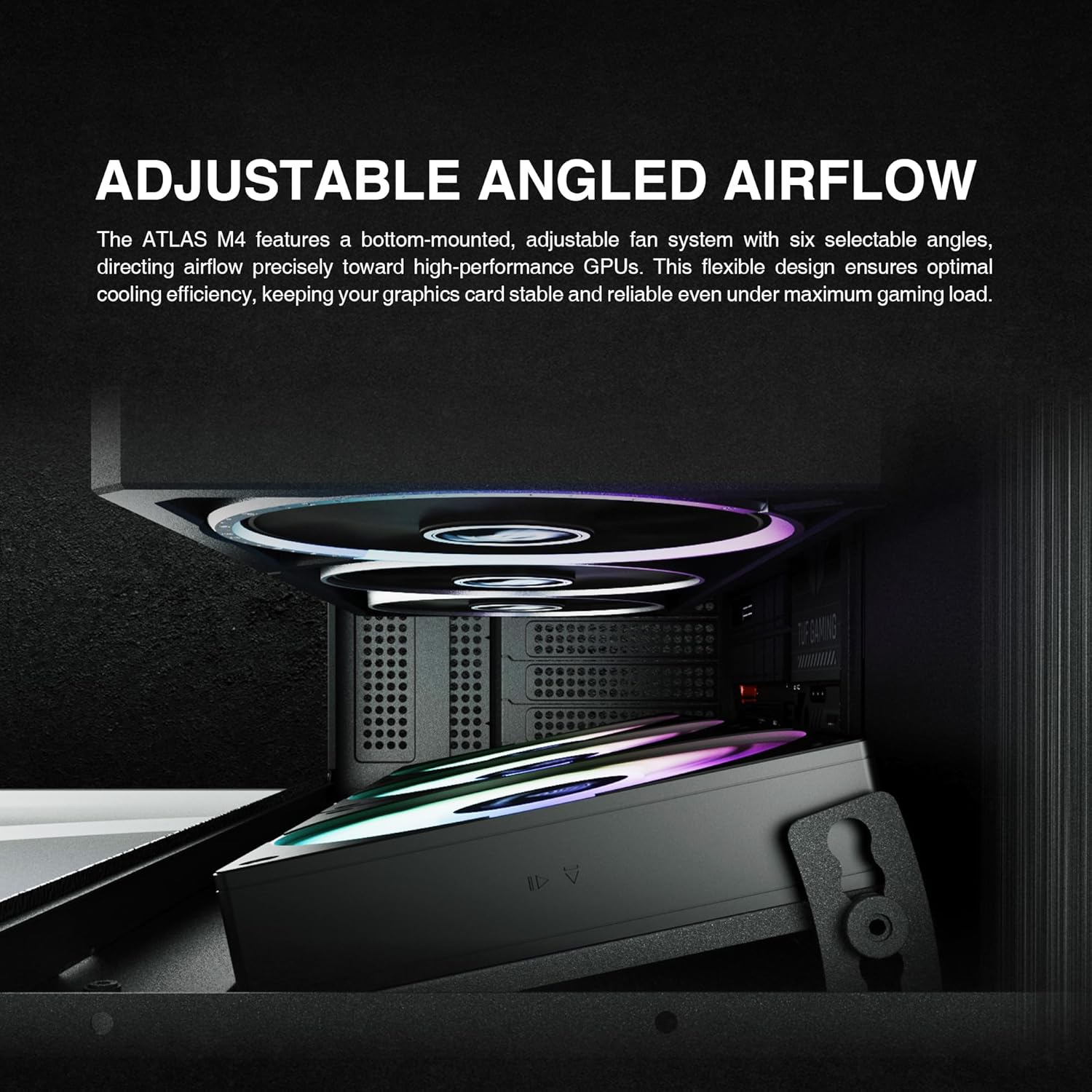 Gamdias ATLAS M4 Mid-Tower Gaming PC Case | ATX / Micro-ATX / Mini-ITX | 4 x 120mm PWM ARGB Fans | Front-Mounted PSU | Tempered Glass | ATLAS M4