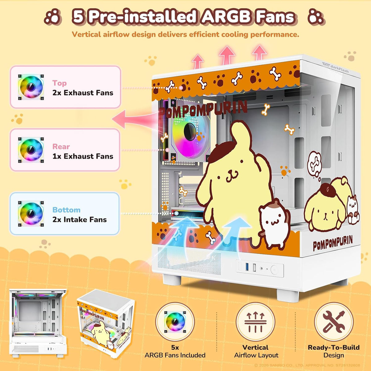 darkFlash DB330M Sanrio Edition | Mini M-ATX | Gaming Case