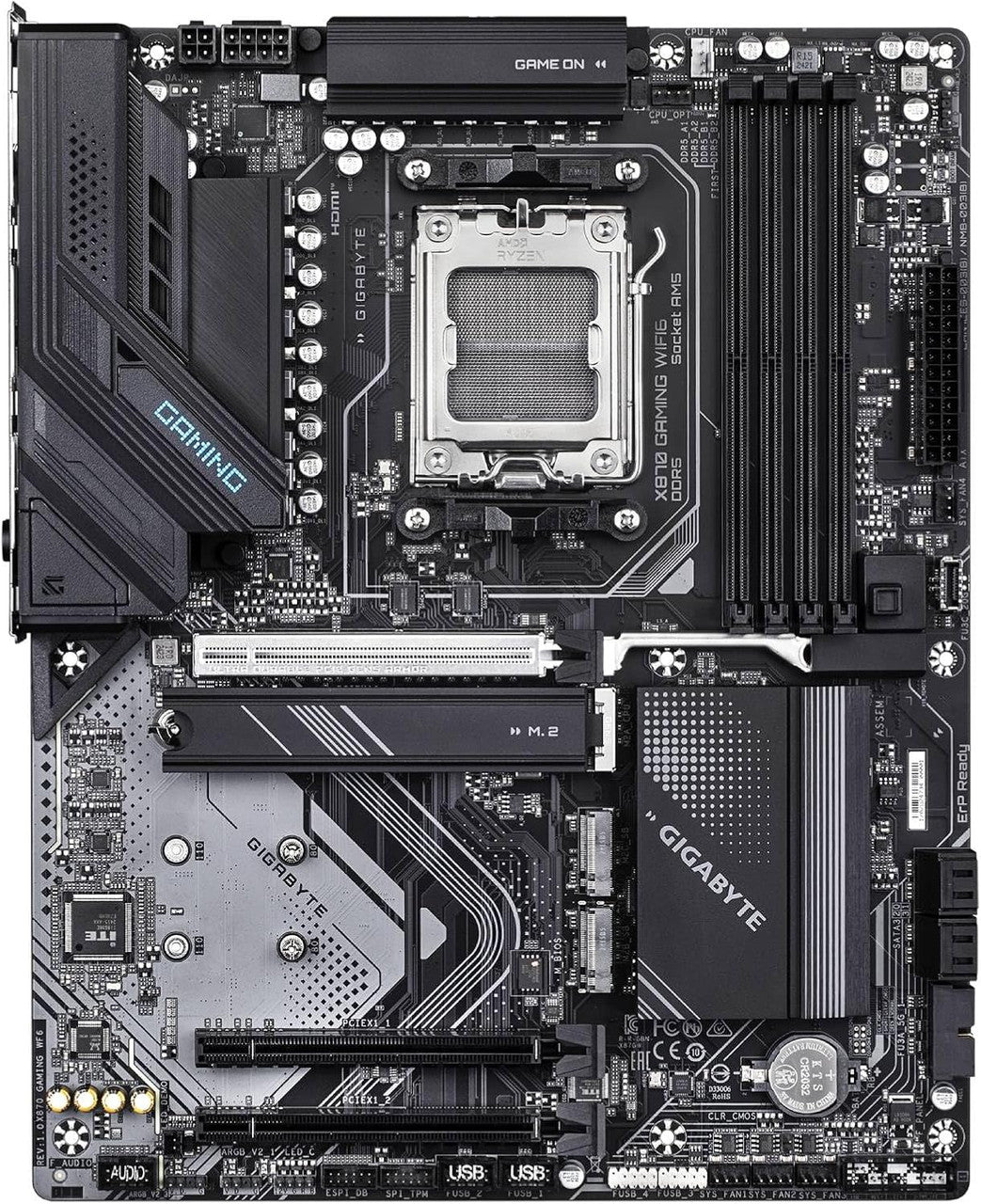Integrated WiFi 6 ensures fast, stable wireless connectivity for online gaming and streaming.