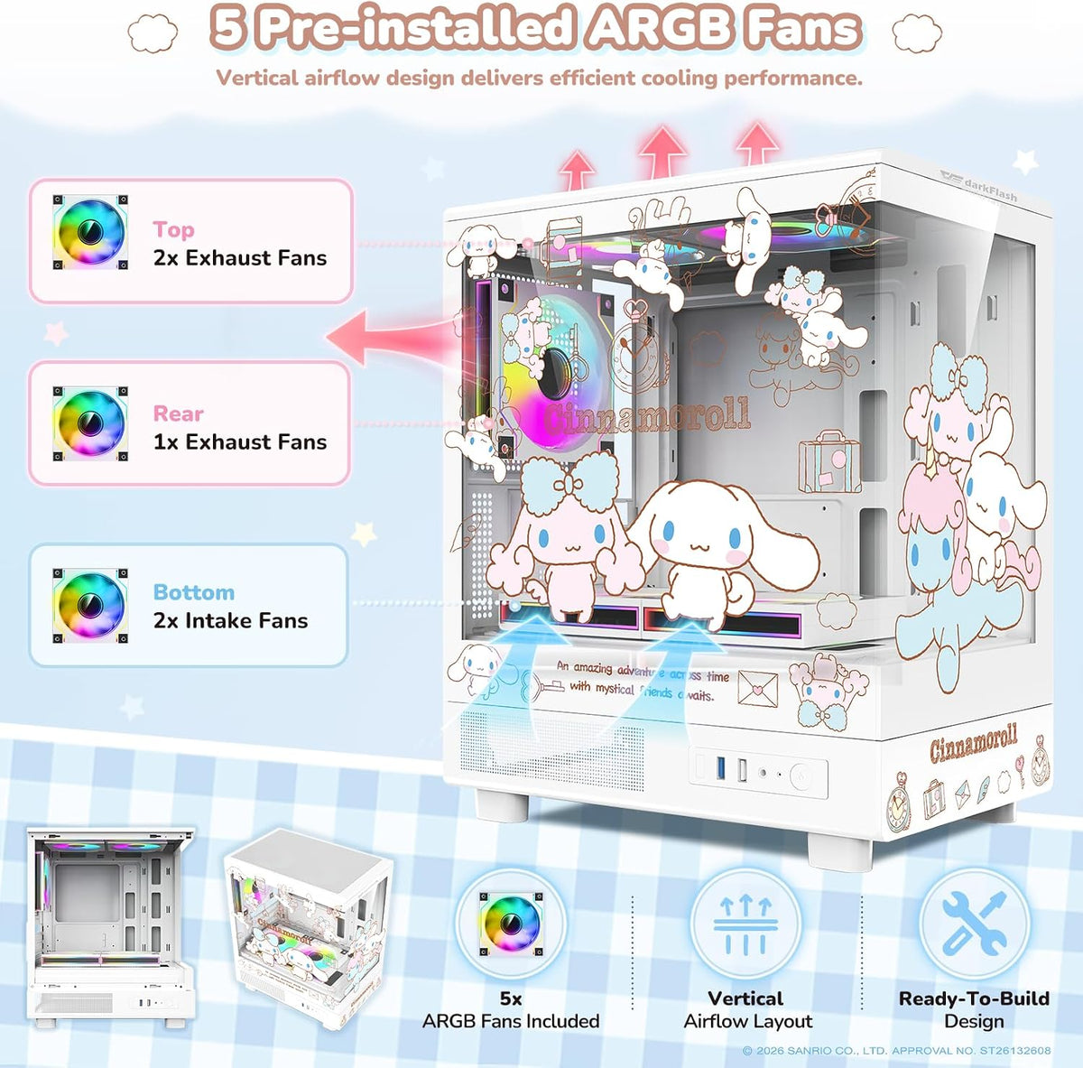 darkFlash DB330M Sanrio Edition | Mini M-ATX | Gaming Case