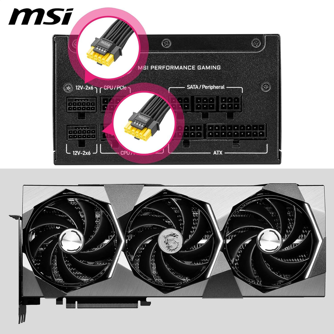 MSI 1000W ATX 3.1 Gaming Power Supply Full Modular 80 Plus Gold Certified ATX PSU MPG A1000GS PCIE5
