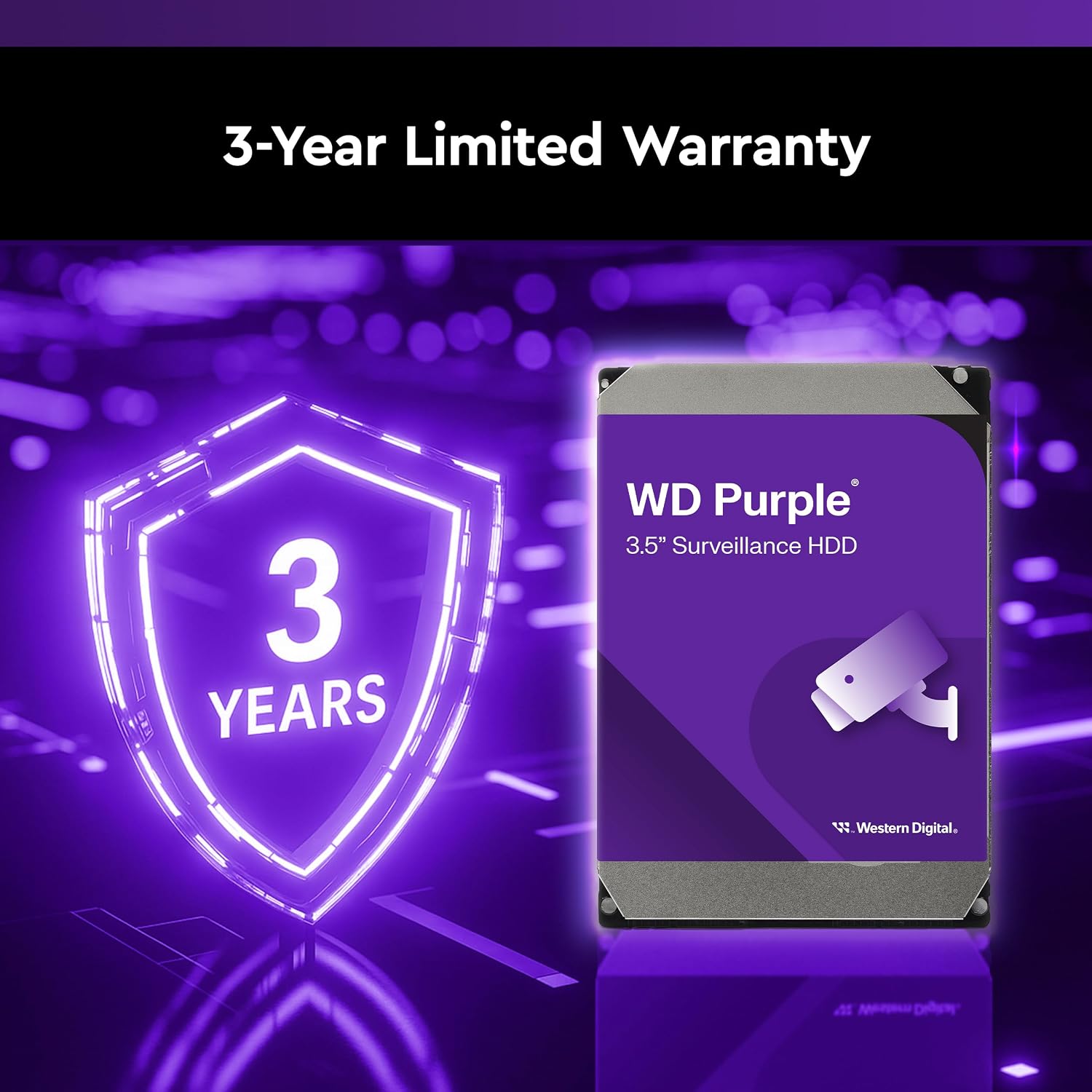 WD Purple Surveillance Hard Drive - 4TB - WD44PURZ