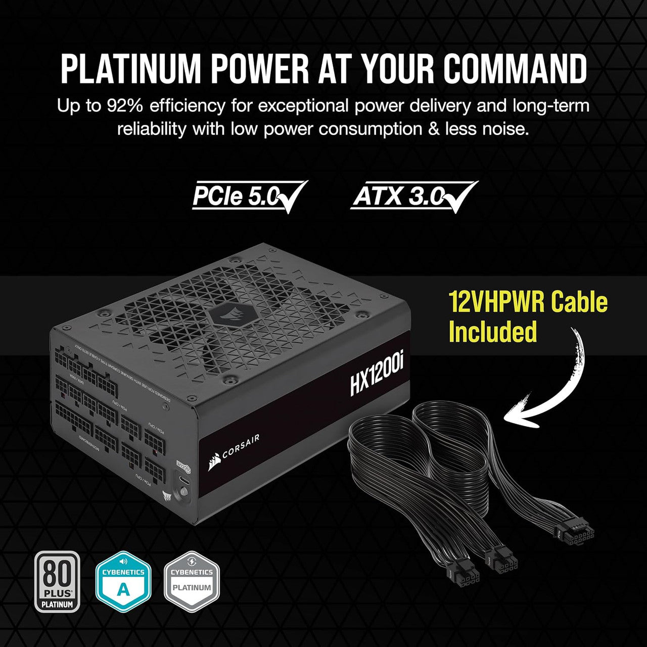 Corsair HX1200i Power Supply Black - CP-9020281-NA – AAAWave