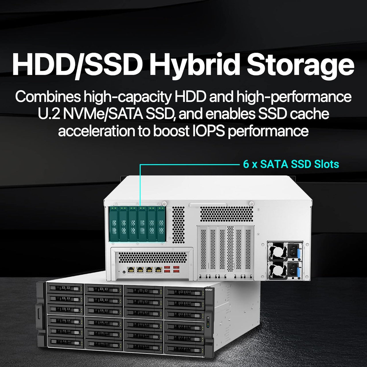 QNAP 30-Bay 4U rackmount NAS, Intel Xeon E-2378, 64 GB ECC DDR4,USB 3.2 Gen2,800W redundant TS-H3087XU-RP-E2378-64G-US