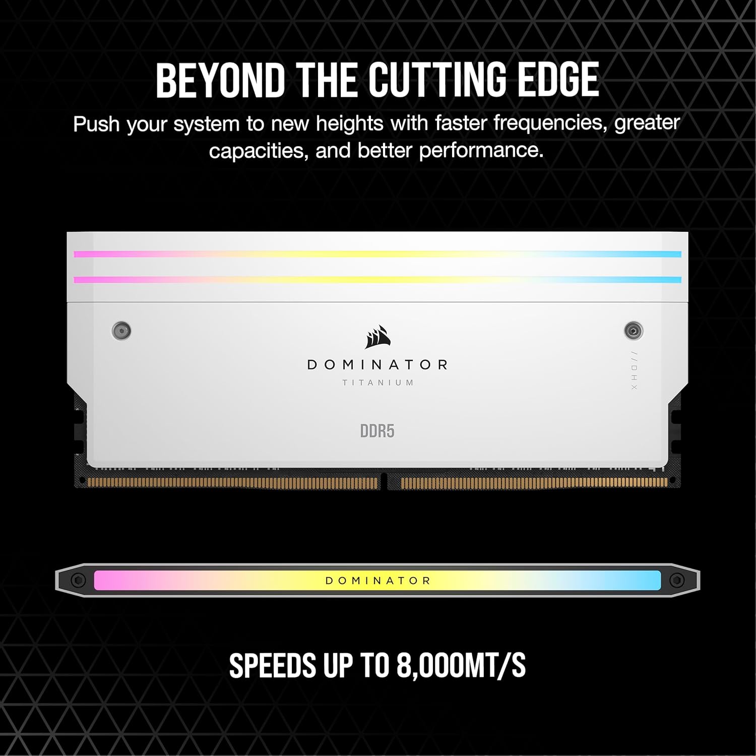 Corsair DOMINATOR TITANIUM RGB DDR5 32GB (2x16GB) 6000MHz CL30 Desktop Memory | AMD EXPO & Intel XMP | iCUE Compatible | White | CMP32GX5M2B6000Z30W