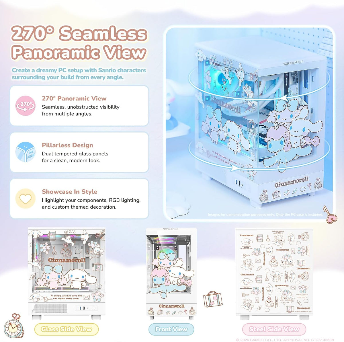 darkFlash DB330M Sanrio Edition | Mini M-ATX | Gaming Case
