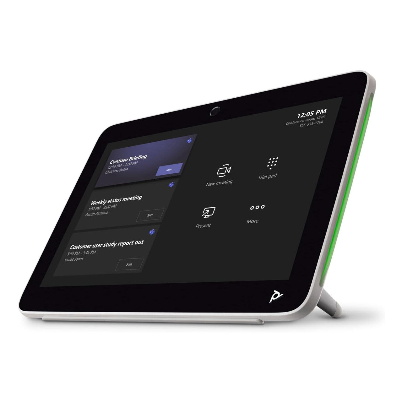 The Poly TC10 Touch Controller (White) 875J5AA#AC3 features a 10-inch intuitive touchscreen for seamless meeting control and room management.